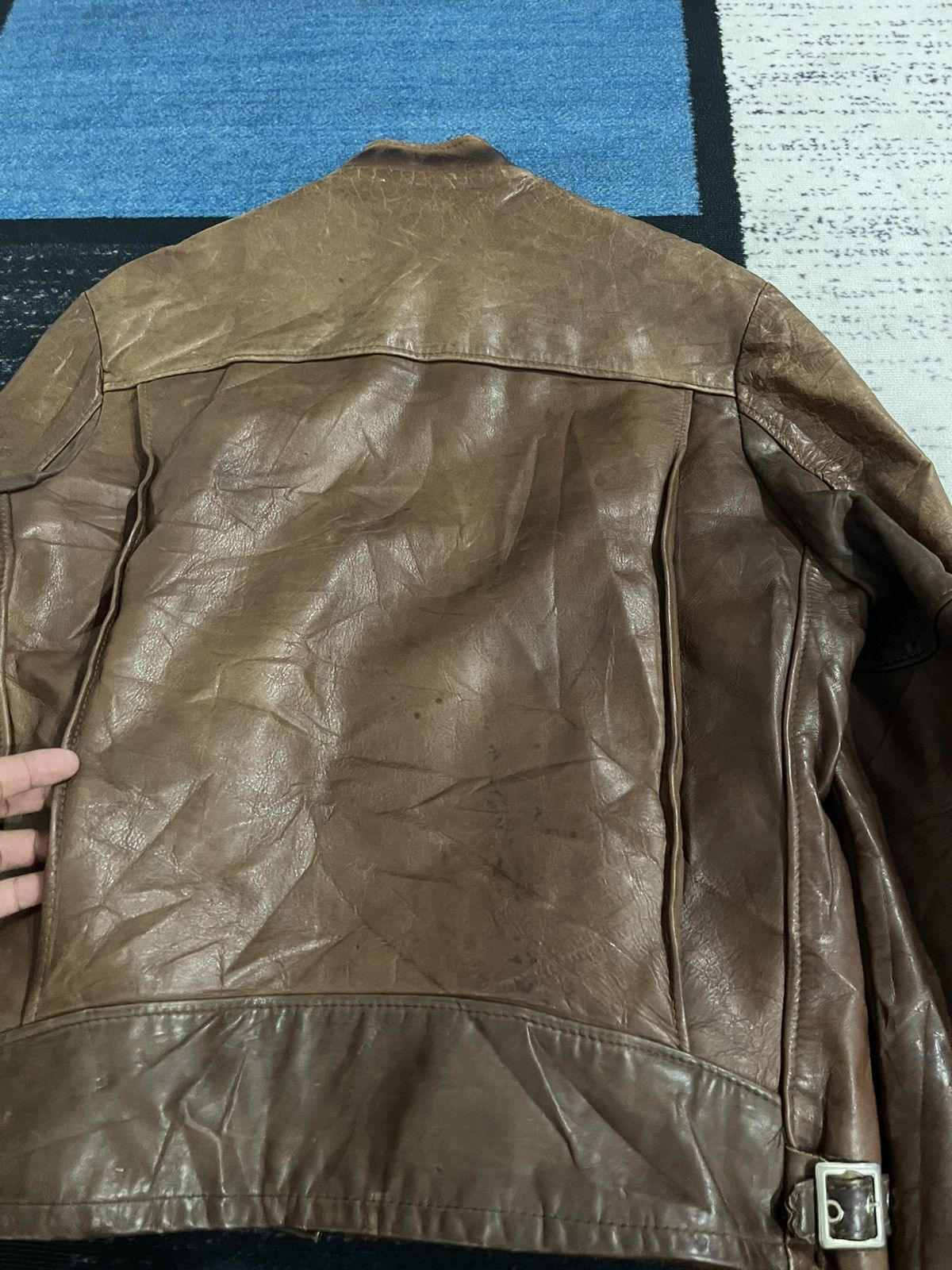 Schott SCHOTT CAFE RACER LEATHER BIKER JACKET Size US L / EU 52-54 / 3 - 13 Thumbnail