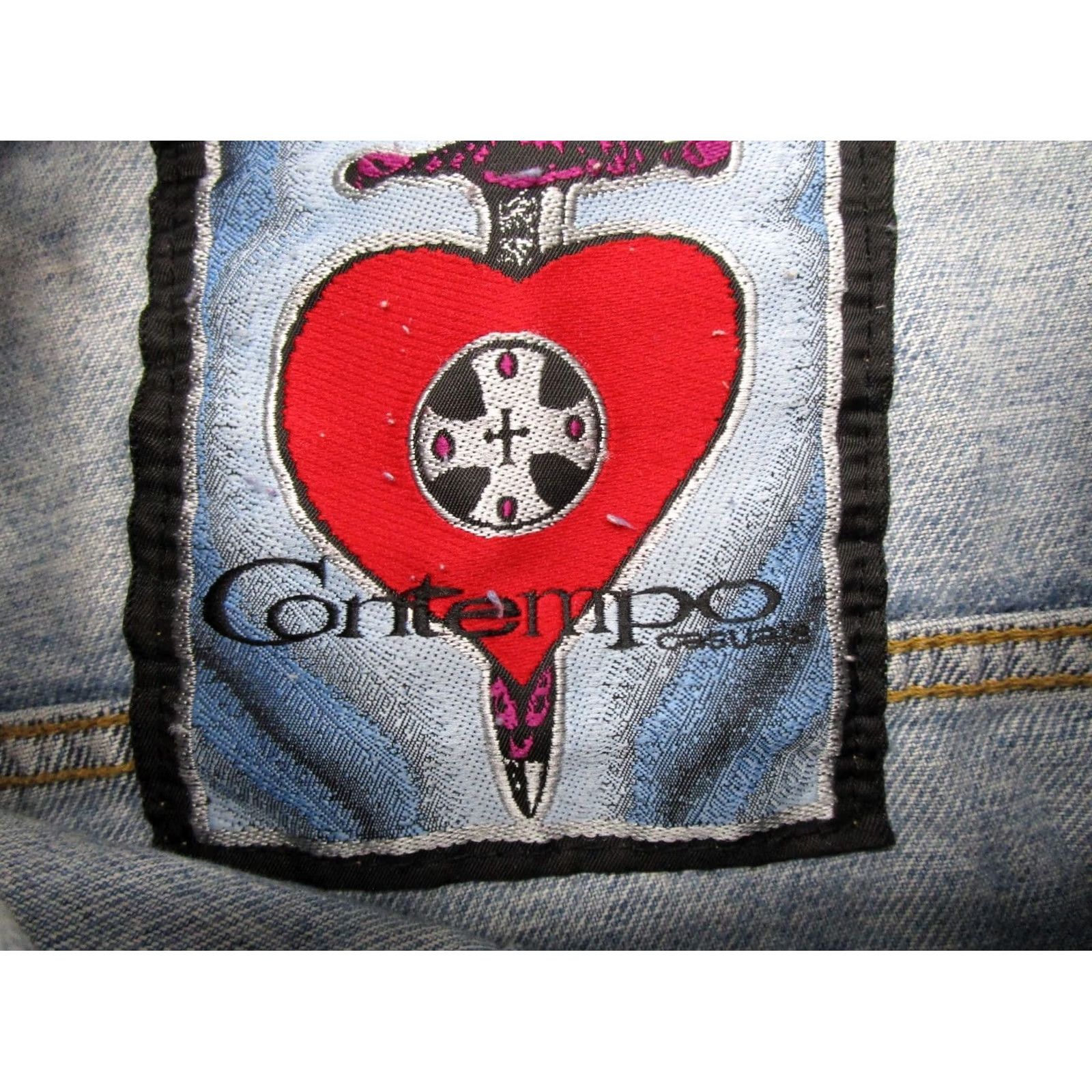 Denime Nada Nuff Denim Jacket Button Up Blue Contempo Casuals Women's SZ L Trucker Read Vintage Jacket Womens Blue Denimu Denim Size L / US 10 / IT 46 - 2 Thumbnail