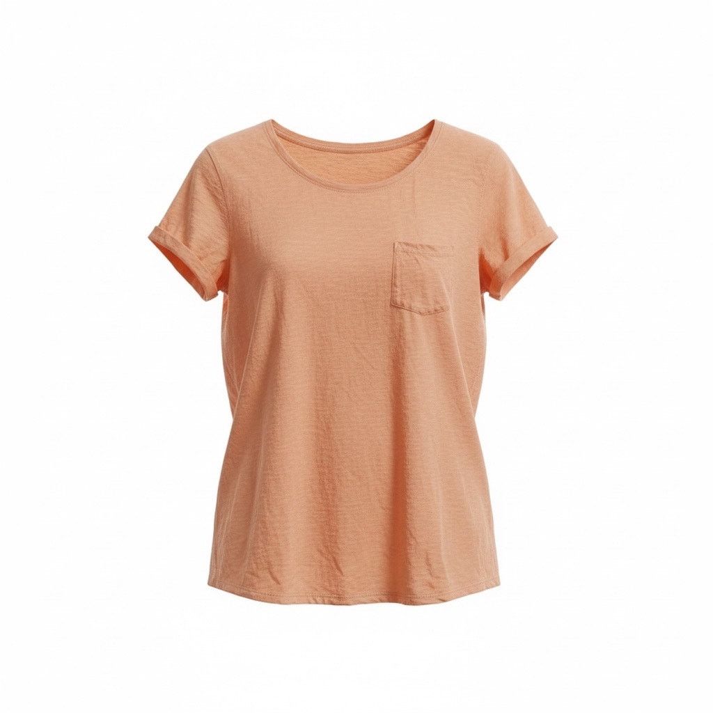 Gap GAP Women’s Peach Short Sleeve Pocket T-Shirt Casual Small Size S / US 4 / IT 40 - 1 Thumbnail