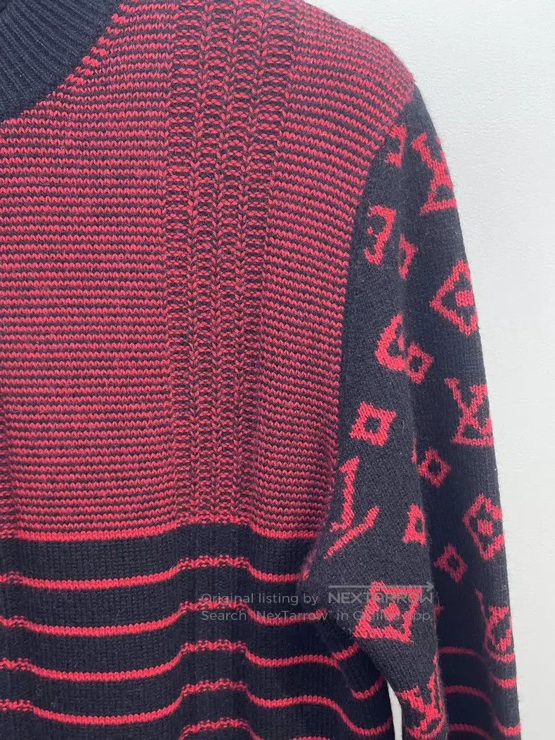 Louis Vuitton Louis Vuitton Red and black stripes presbyopic knitwear Size US M / EU 48-50 / 2 - 4 Thumbnail