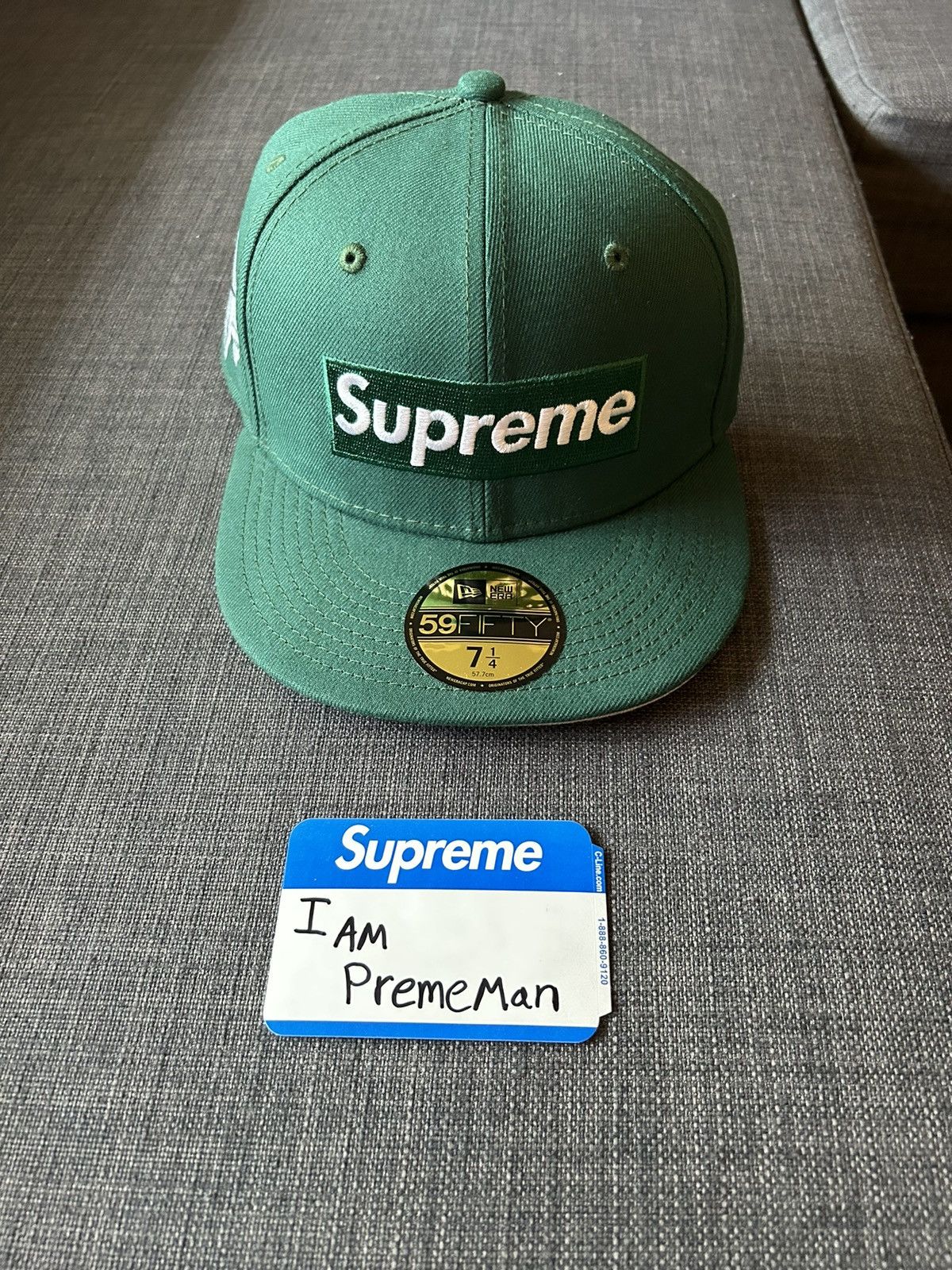 Supreme Supreme X New Era Money box logo fitted dark green 7 1/4