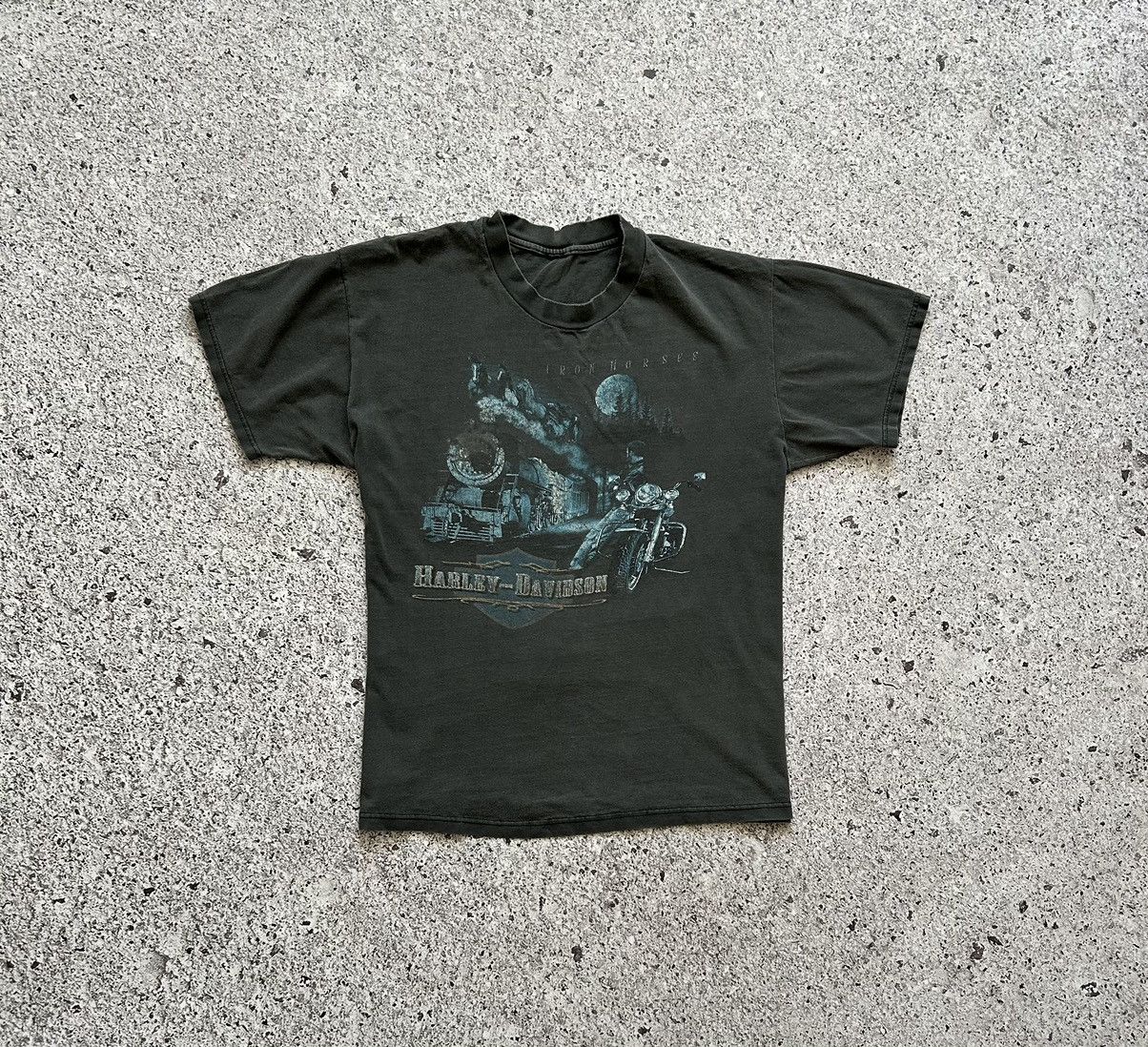 Band Tees × Harley Davidson × Vintage Vintage 2000’s Harley Davidson Iron Horses Bike USA T-Shirt Size US M / EU 48-50 / 2 - 3 Thumbnail