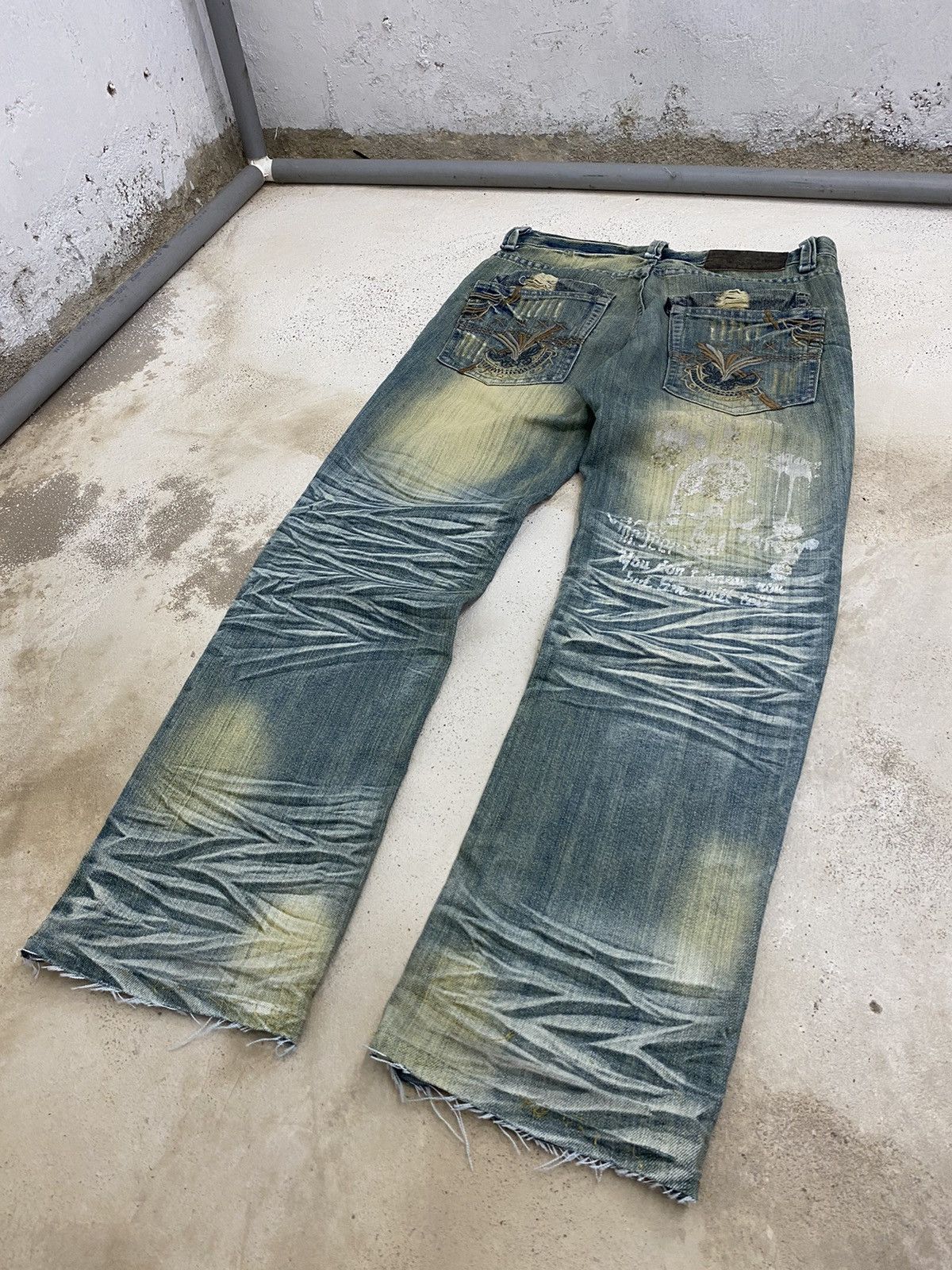 If Six Was Nine × Le Grande Bleu (L.G.B.) Asm Jean Japan Art Of Whisker Wax Honeycomb Patchwork Size US 31 - 14 Thumbnail