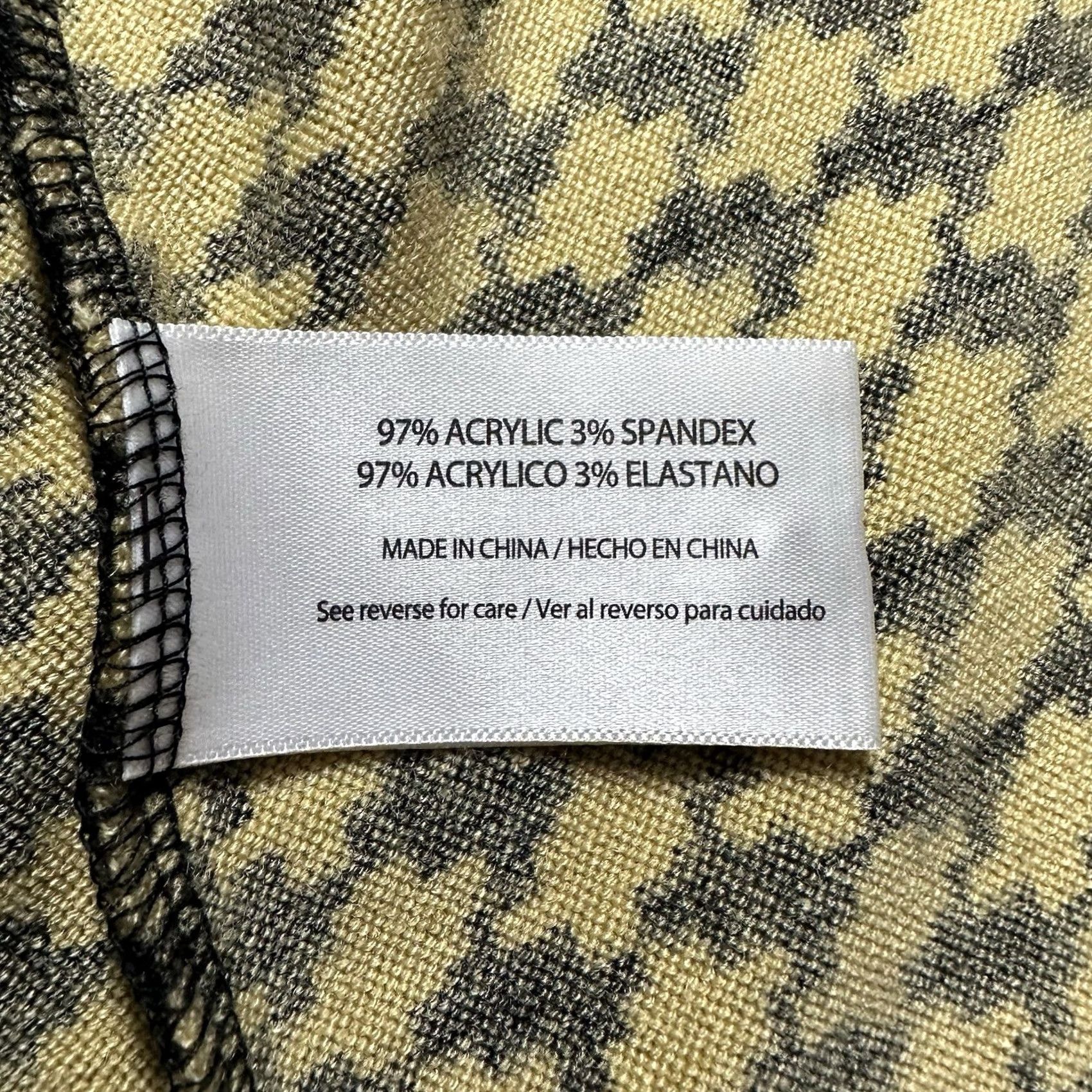 Vintage The Limited Sweater Womens M Beige Cardigan Black Houndstooth Geometric FUC Size M / US 6-8 / IT 42-44 - 4 Thumbnail