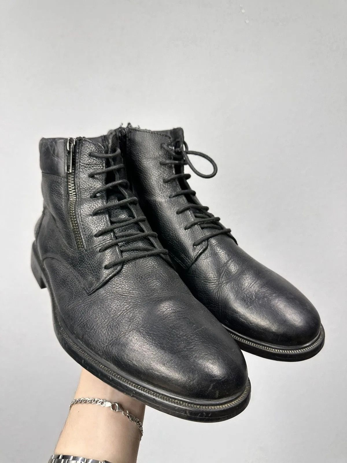Leather Vintage Leather Black Guidi Style Hand Made Italy Kapital Size US 8 / EU 41 - 10 Thumbnail