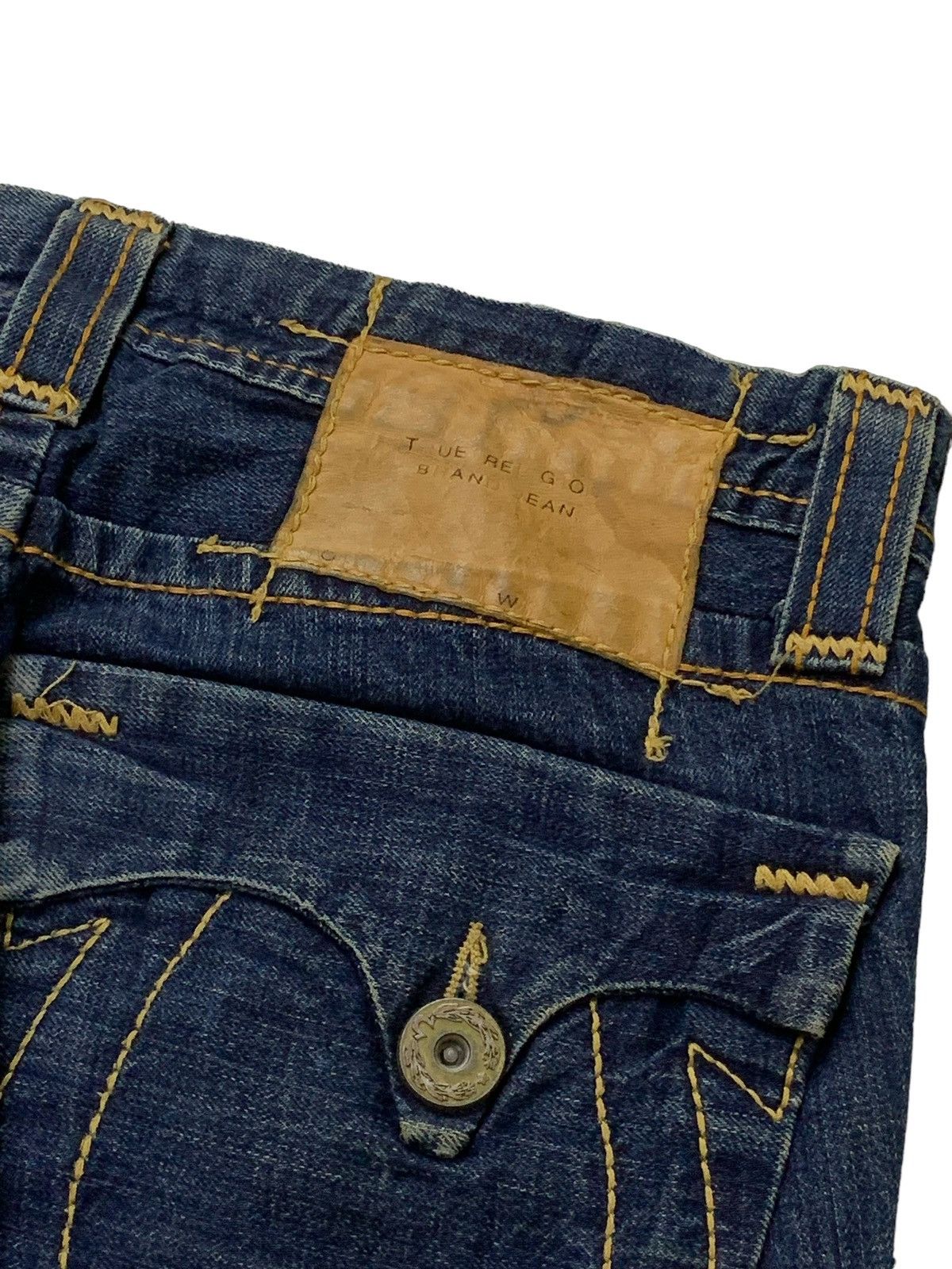 Ed Hardy × True Religion True Religion Joey Herritage Big Stitch Flared Raw Jeans Size US 32 / EU 48 - 12 Thumbnail