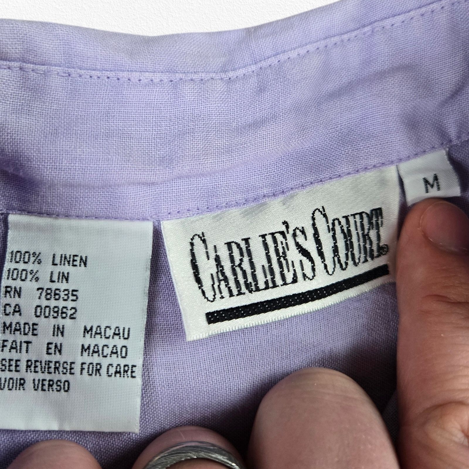 Vintage Vintage Purple Ombre Linen Button Down Top Size Medium Size M / US 6-8 / IT 42-44 - 5 Thumbnail