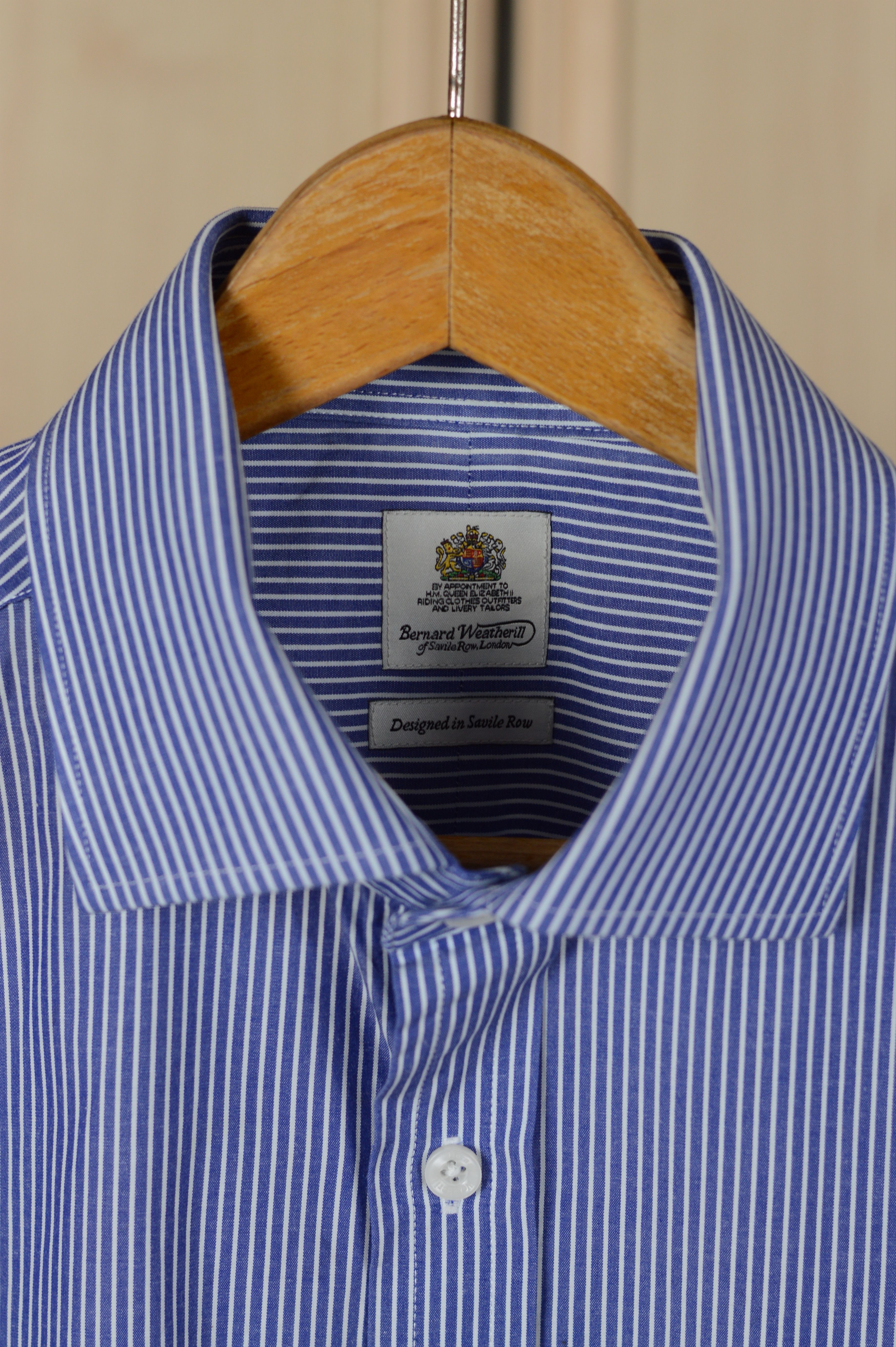 Designer × Savile Row Bernard Weatherill of Savile Row Formal Striped Shirt Size US L / EU 52-54 / 3 - 4 Thumbnail