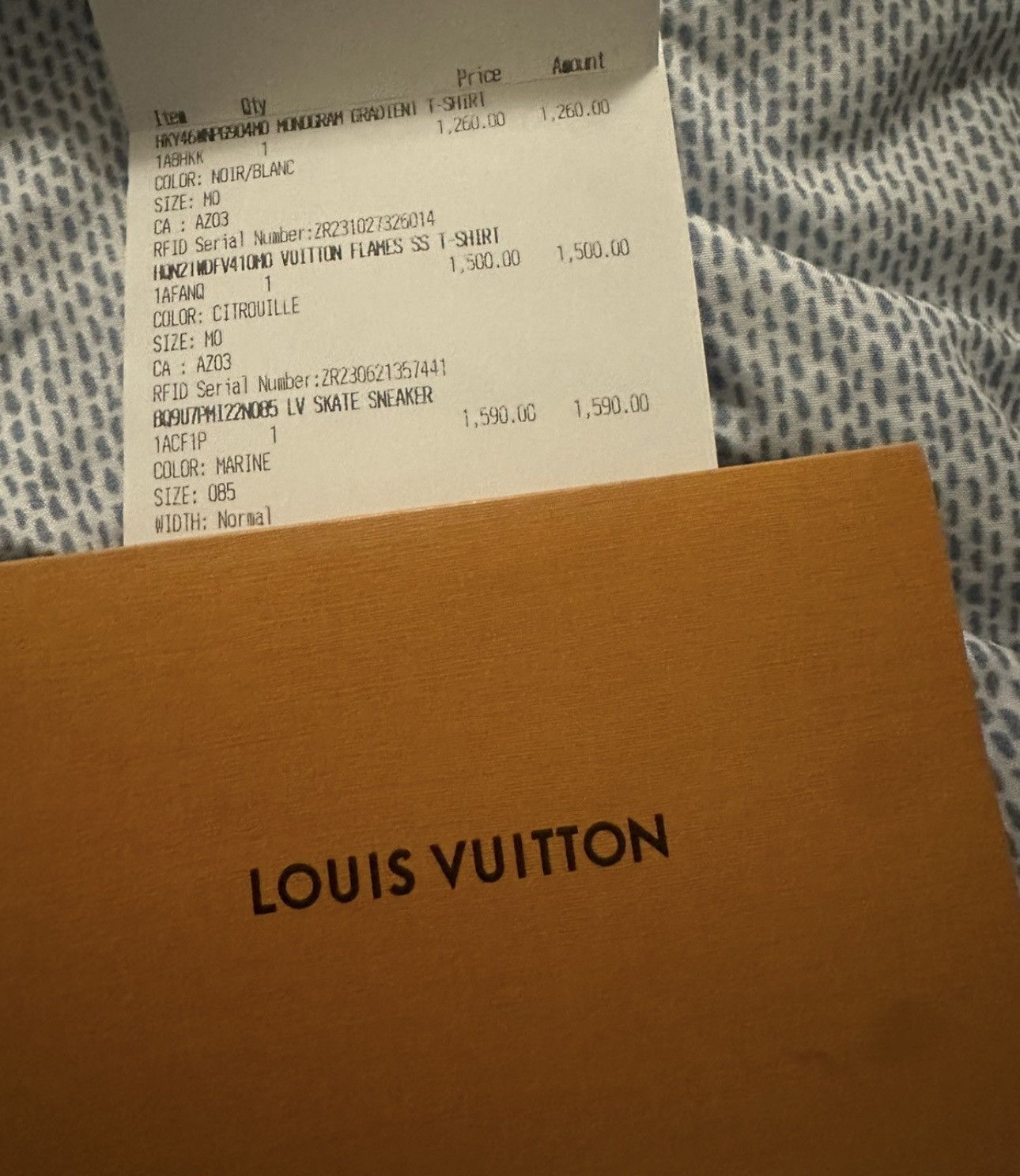 Louis Vuitton logo-print striped knit top in orange and navy