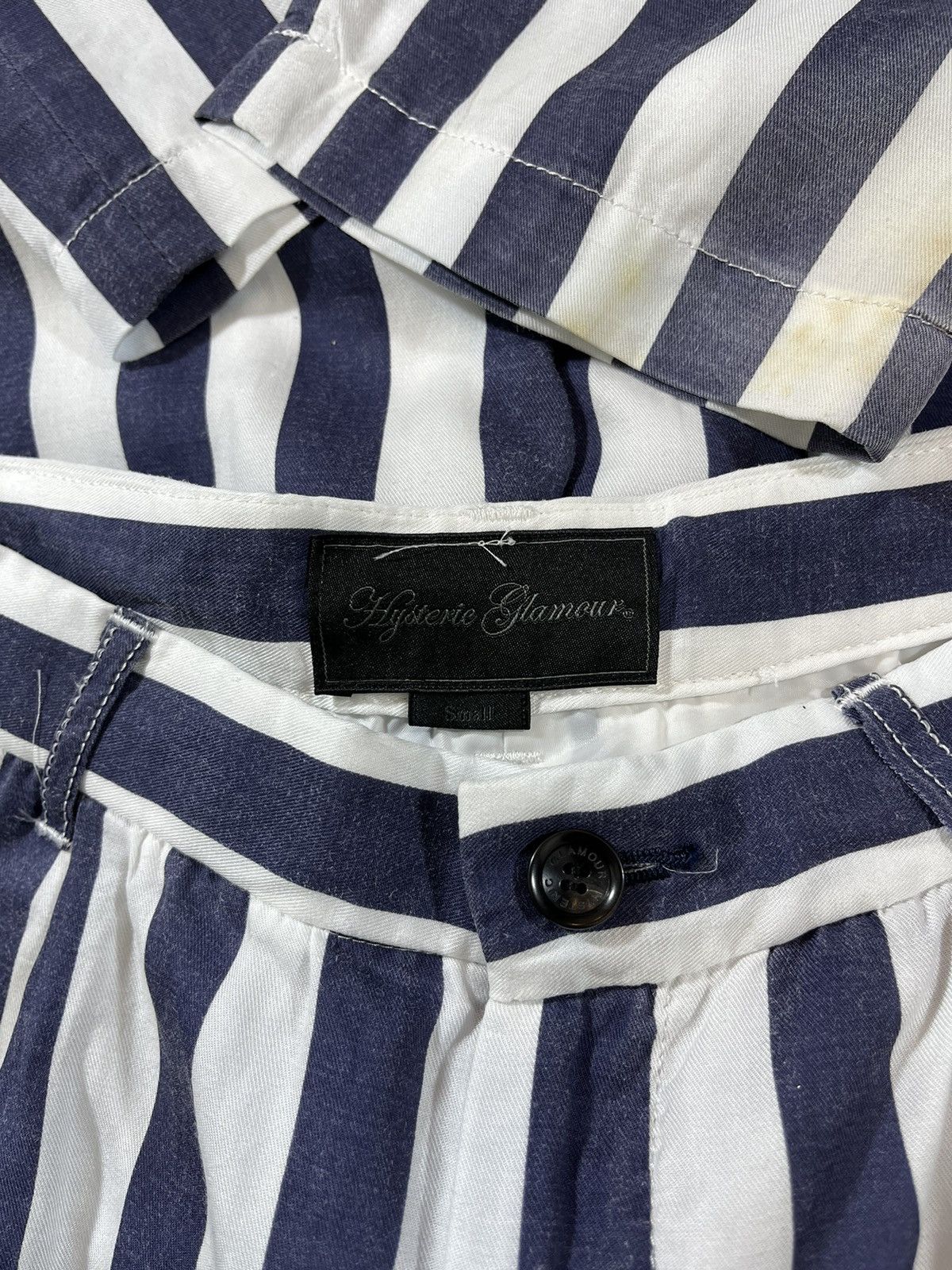 Hysteric Glamour Hysteric Glamour Blue/White Striped Pants Size US 28 / EU 44 - 8 Thumbnail
