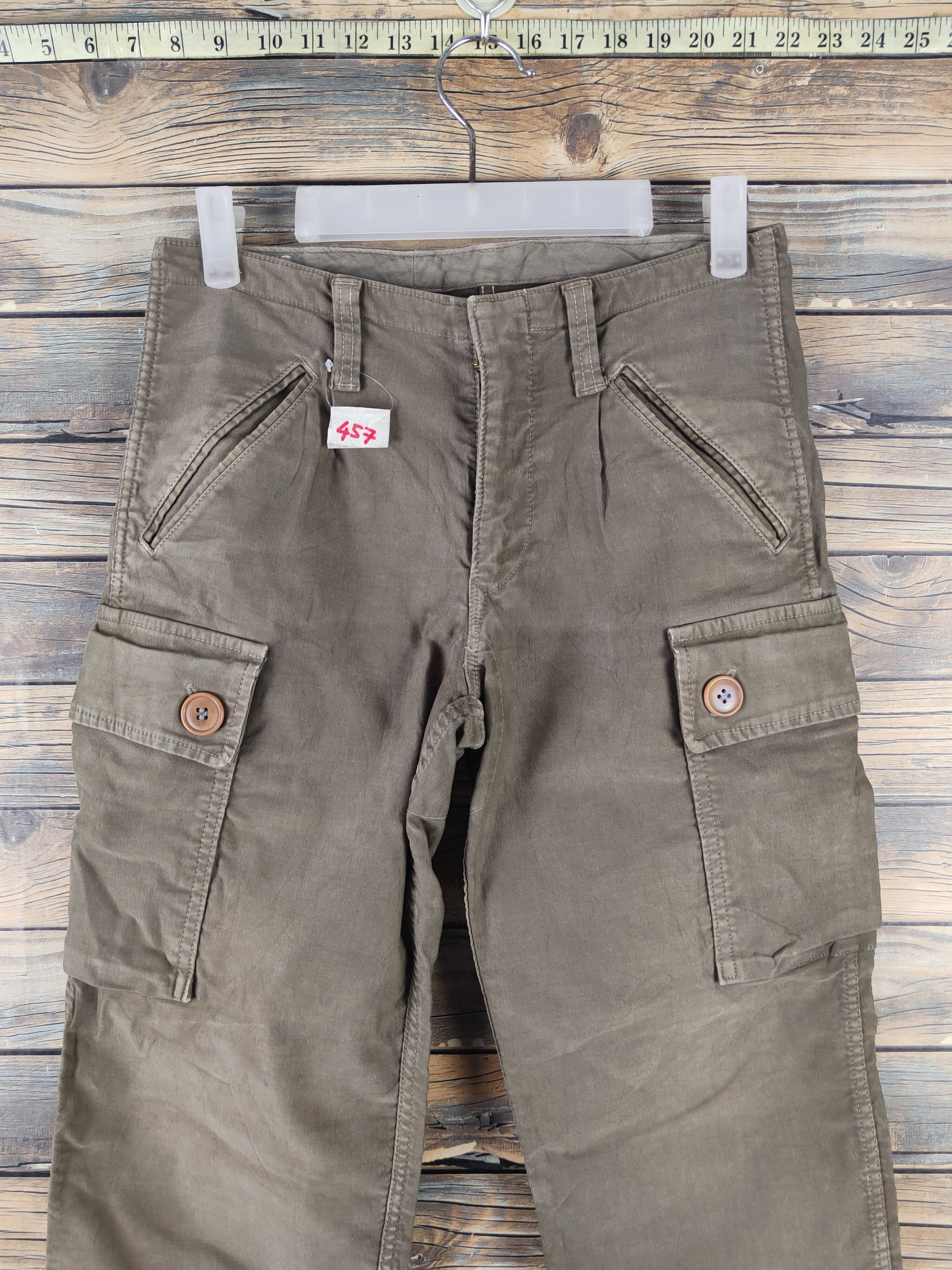 HOLLYWOOD RANCH MARKET DL Mr.HR Market Olive Multipocket Tactical Cargo Pants #457 Size US 28 / EU 44 - 2 Thumbnail