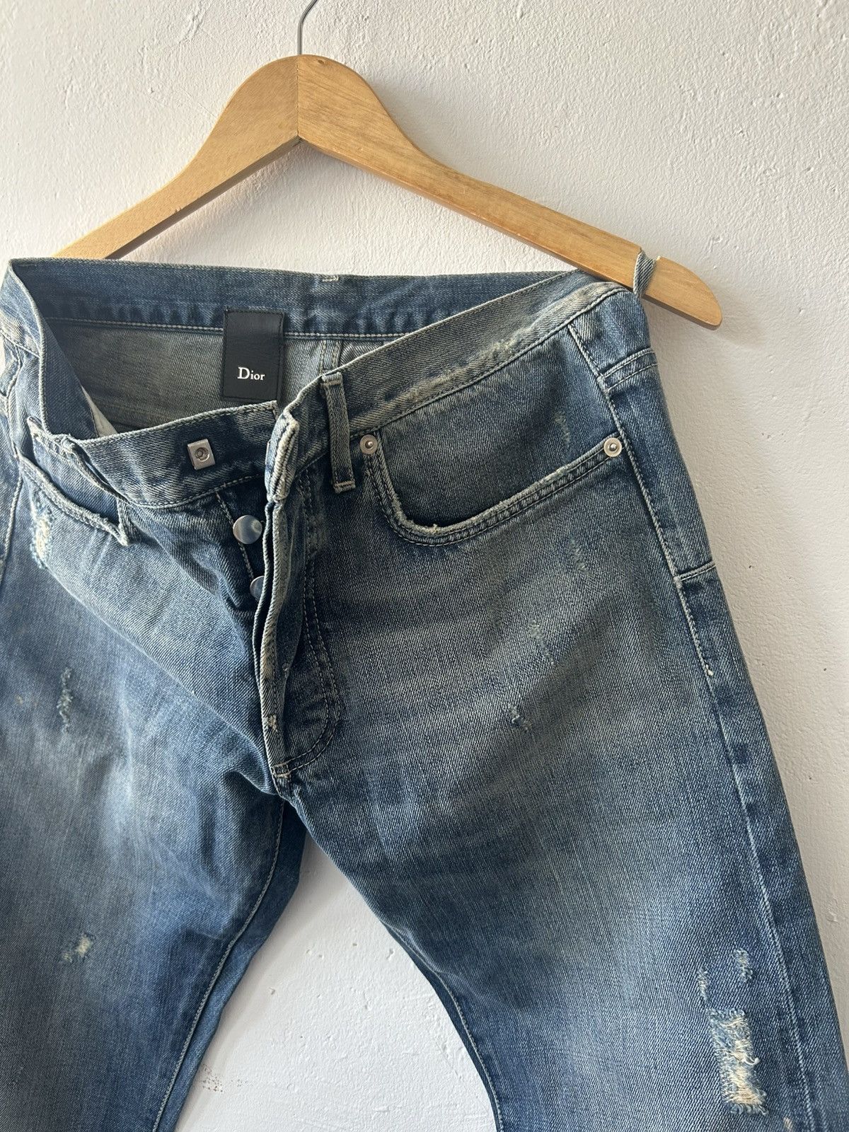 Dior 2011 Dior Homme KVA Distressed Jeans Size US 31 - 2 Thumbnail