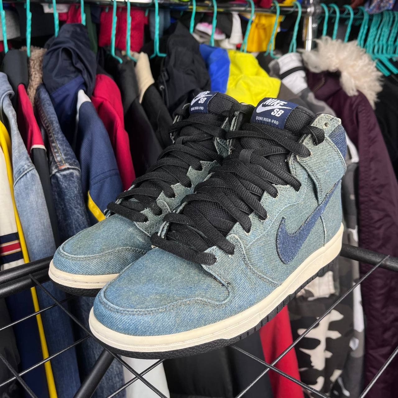 Nike Nike SB Dunk High-Pro Premium Denim Sneakers Size US 7 / EU 40 - 1 Thumbnail
