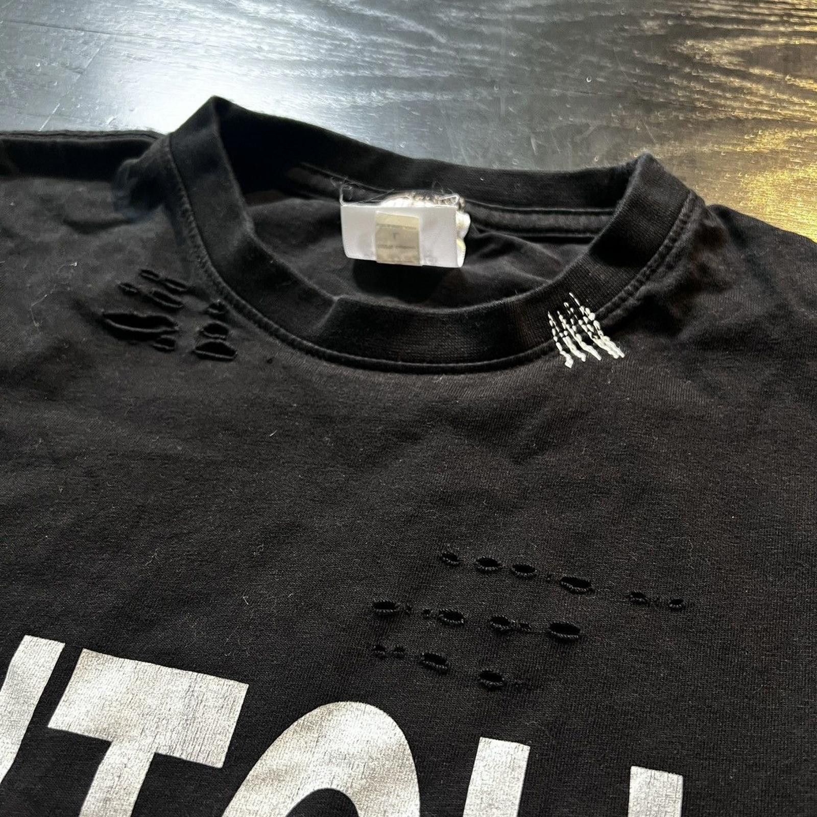 Designer × Ends Repair 1 of 1 Ends Repair Black Distressed “Bitch” Print T-Shirt Size US L / EU 52-54 / 3 - 4 Thumbnail