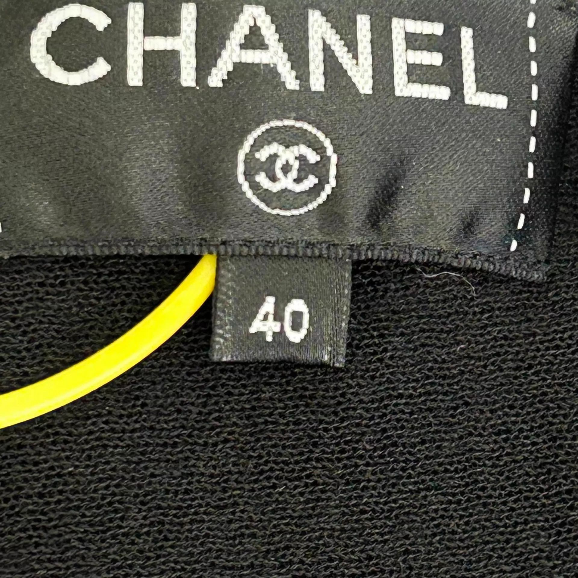 Chanel Chanel Black Lace Crystal Logo Cami Dress Women's Size M / US 6-8 / IT 42-44 - 5 Thumbnail