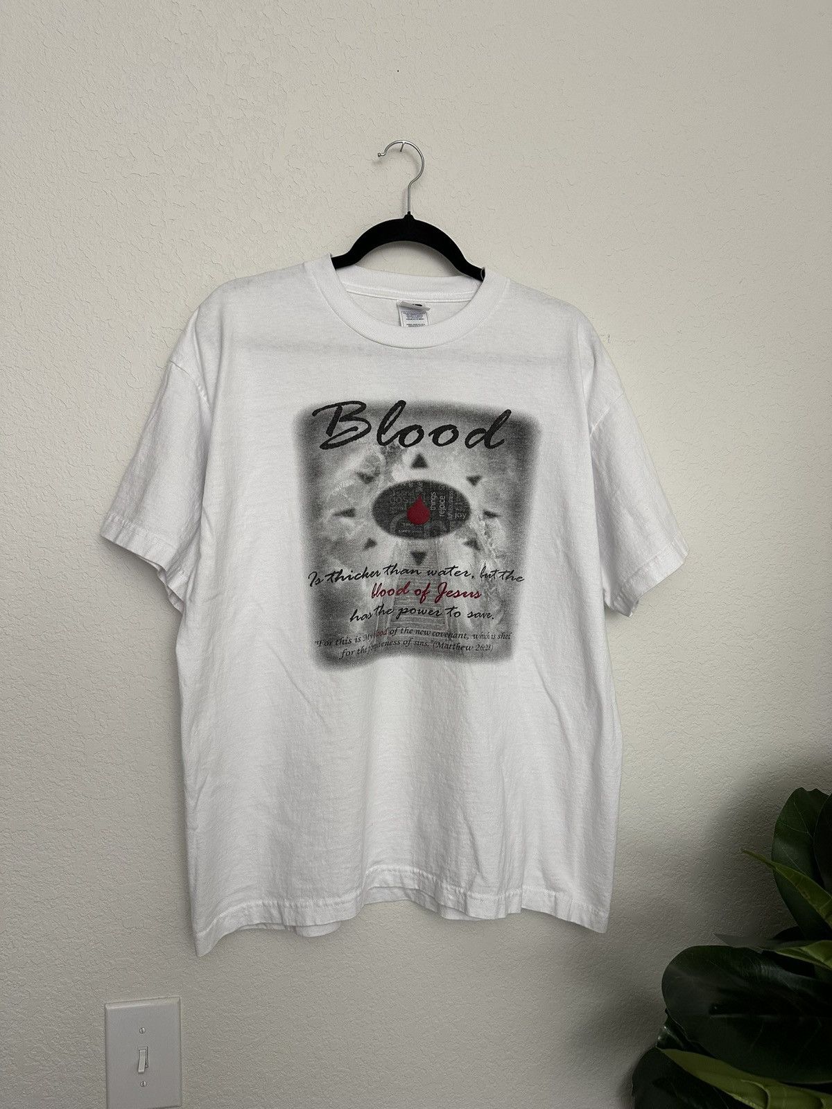 Other Vintage Blood Of Jesus Christ Religious Matthew 26:28 tshirt Size US XL / EU 56 / 4 - 1 Thumbnail