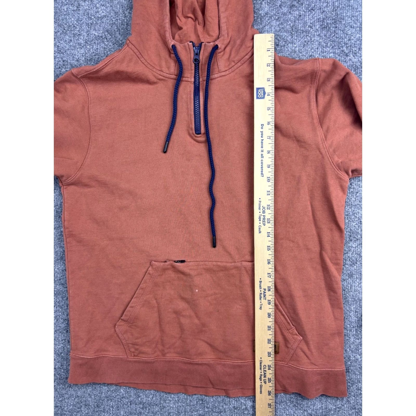 Vintage Smith + Rogue Hoodie Mens L Rust Orange Quarter Zip Drawstring Front Pocket Size US L / EU 52-54 / 3 - 5 Thumbnail