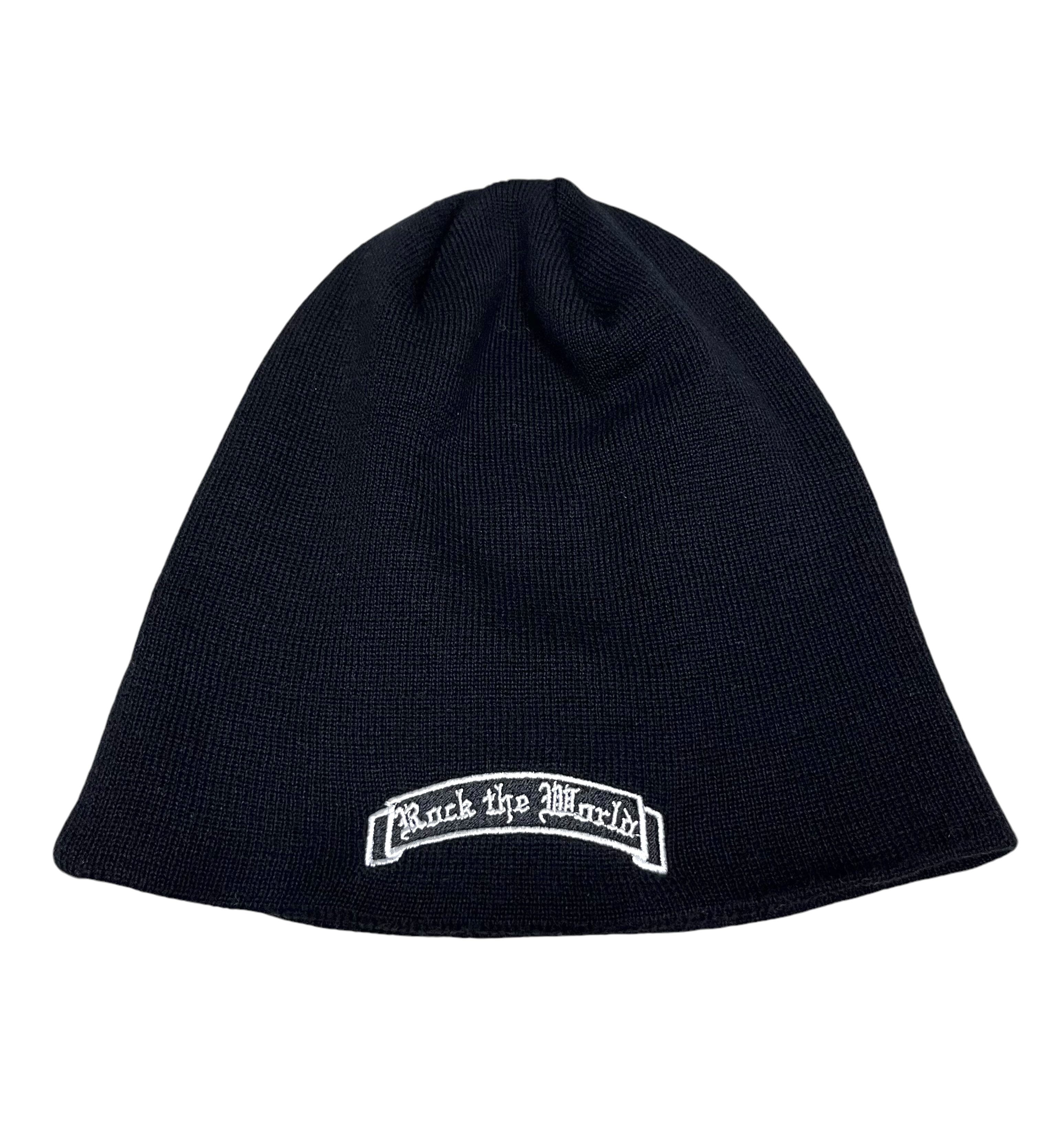 Japanese Brand × Rockstar Games 💀 🎸Vintage ROCK THE WORLD Black Sequins Skull Beanie Size ONE SIZE - 9 Thumbnail