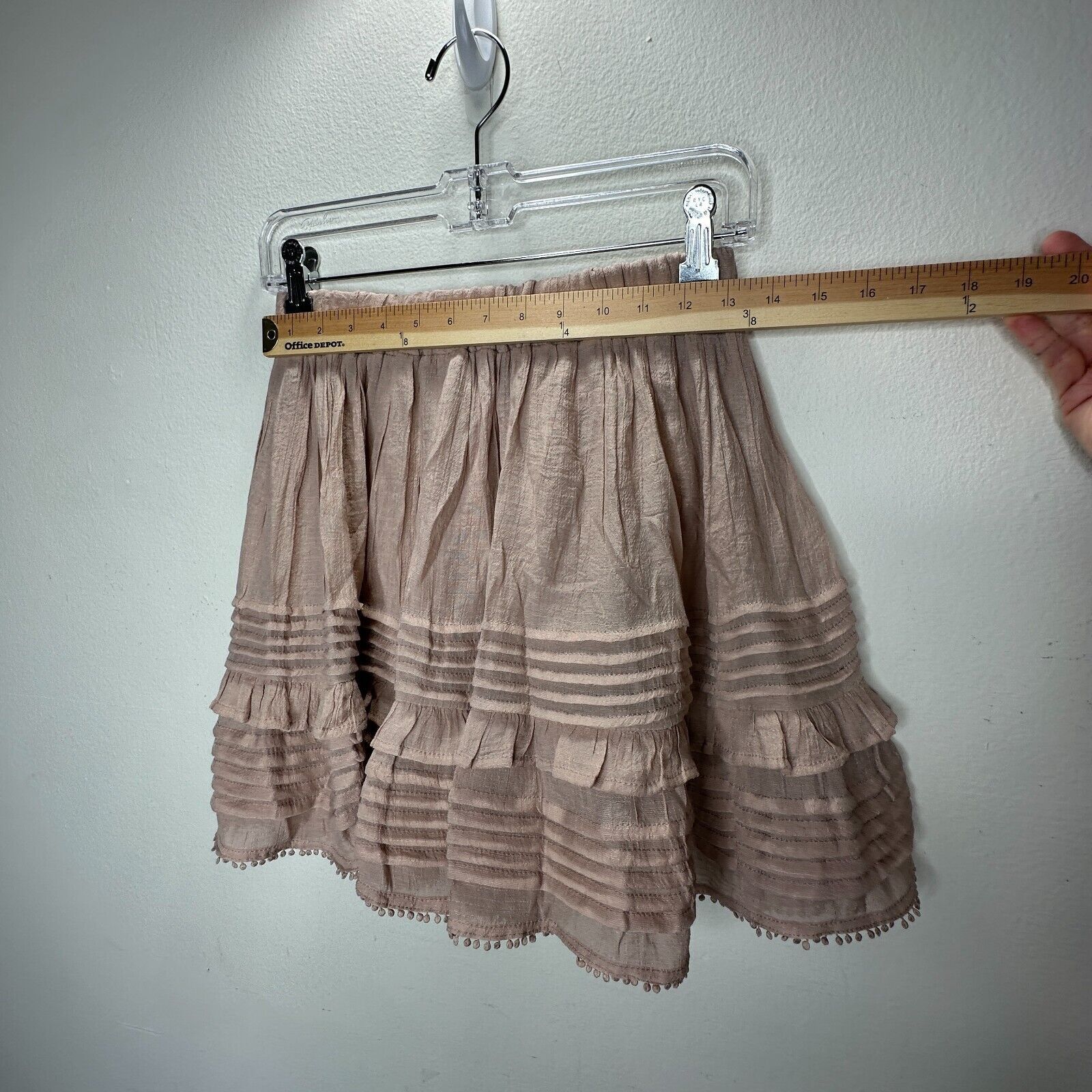 Other NWT Mustard Seed Poppy & Stella Dusty Rose Ruffle Mini Med Size 30" / US 8 / IT 44 - 11 Thumbnail