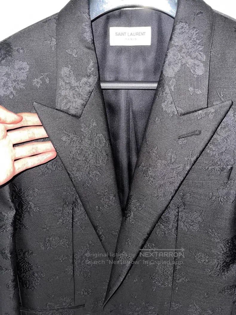 Saint Laurent Paris Saint Laurent Paris Floral Embroidered Jacquard Suit Size US M / EU 48-50 / 2 - 6 Thumbnail