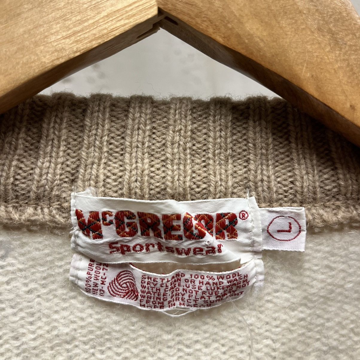 McGregor × Vintage McGregor Vintage 80s 100% Shetland Wool Cable Knit Sweater L Size US L / EU 52-54 / 3 - 2 Thumbnail