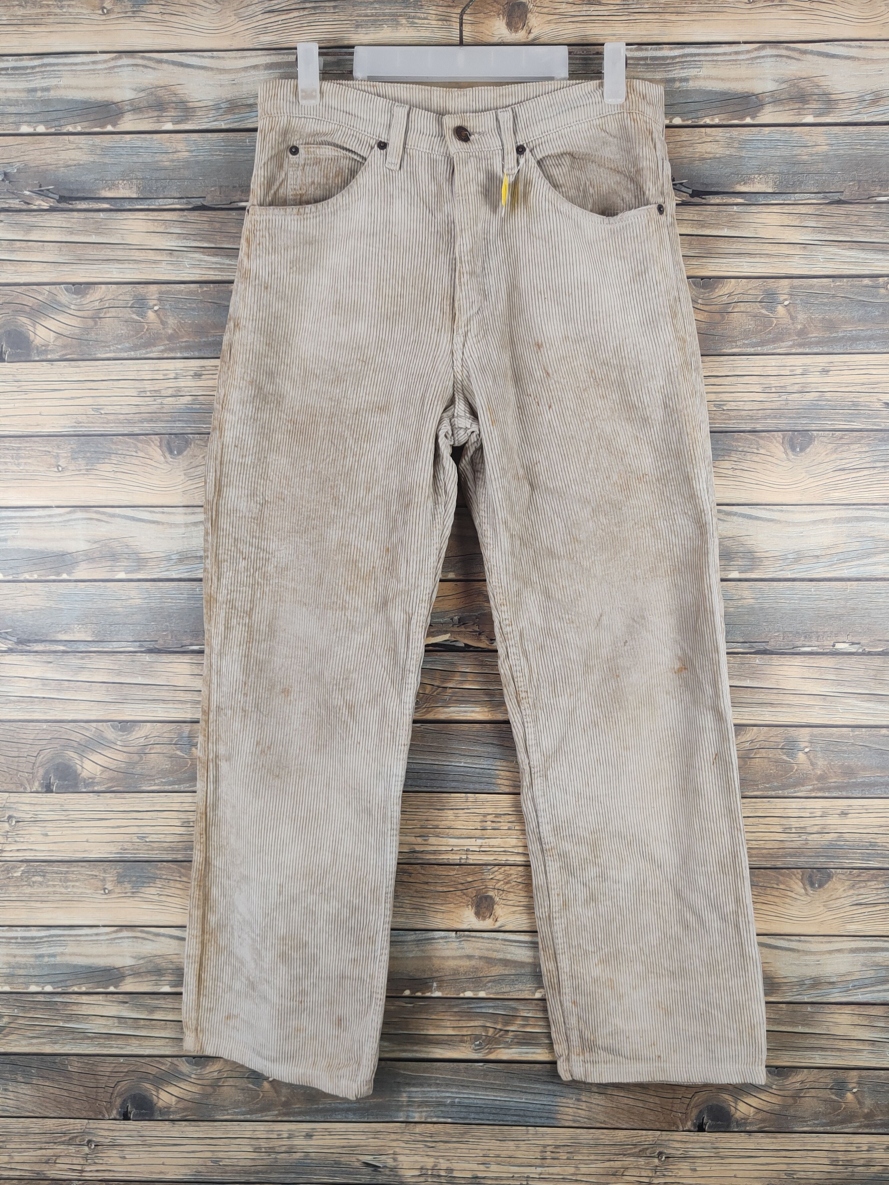 Levi's DL Levi's Beige Multipocket Corduroy Pants #46-260T Size US 31 - 1 Thumbnail