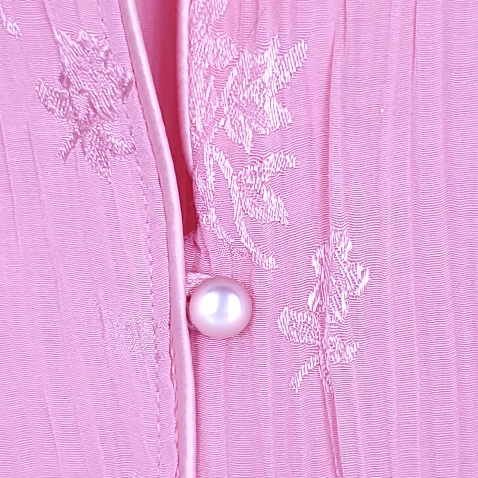 Vintage Vintage 1950s Pink Shirtwaist Dress 11 Floral Pin Up Retro Size L / US 10 / IT 46 - 4 Thumbnail