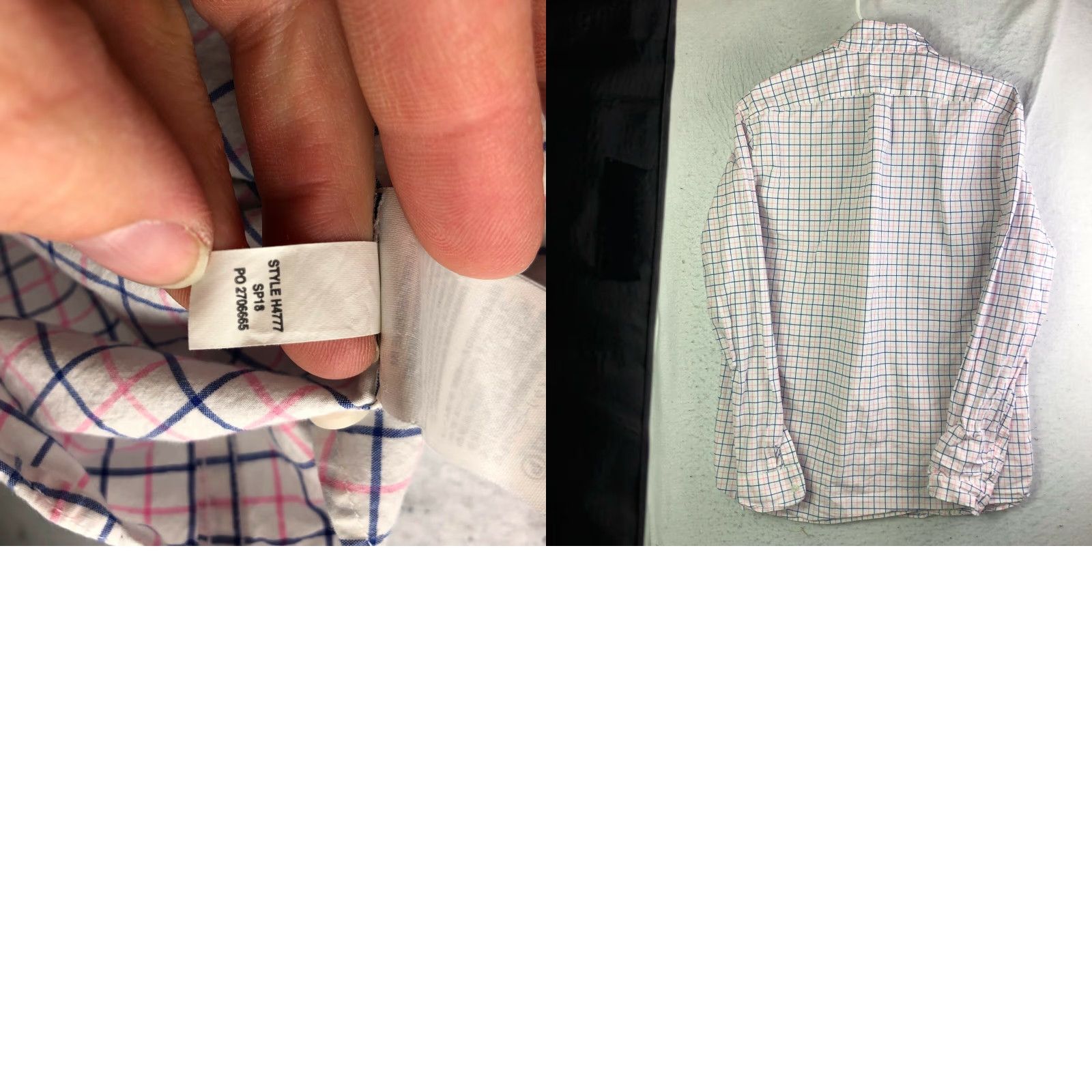 J.Crew J.Crew Slim Mens Large White Striped Long Sleeve Button Down Collar Shirt Size US L / EU 52-54 / 3 - 8 Thumbnail