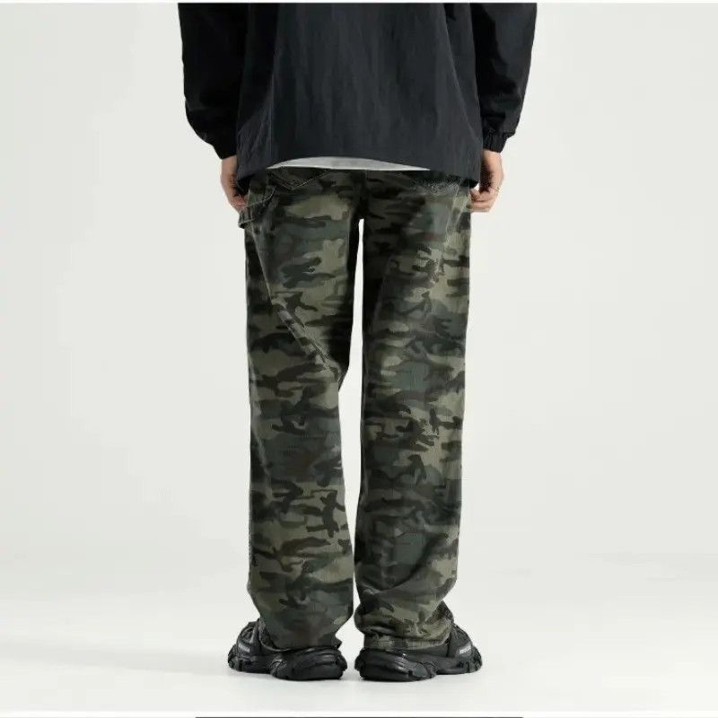 Japanese Brand Retro loose straight camouflage jeans Size US 32 / EU 48 - 4 Thumbnail