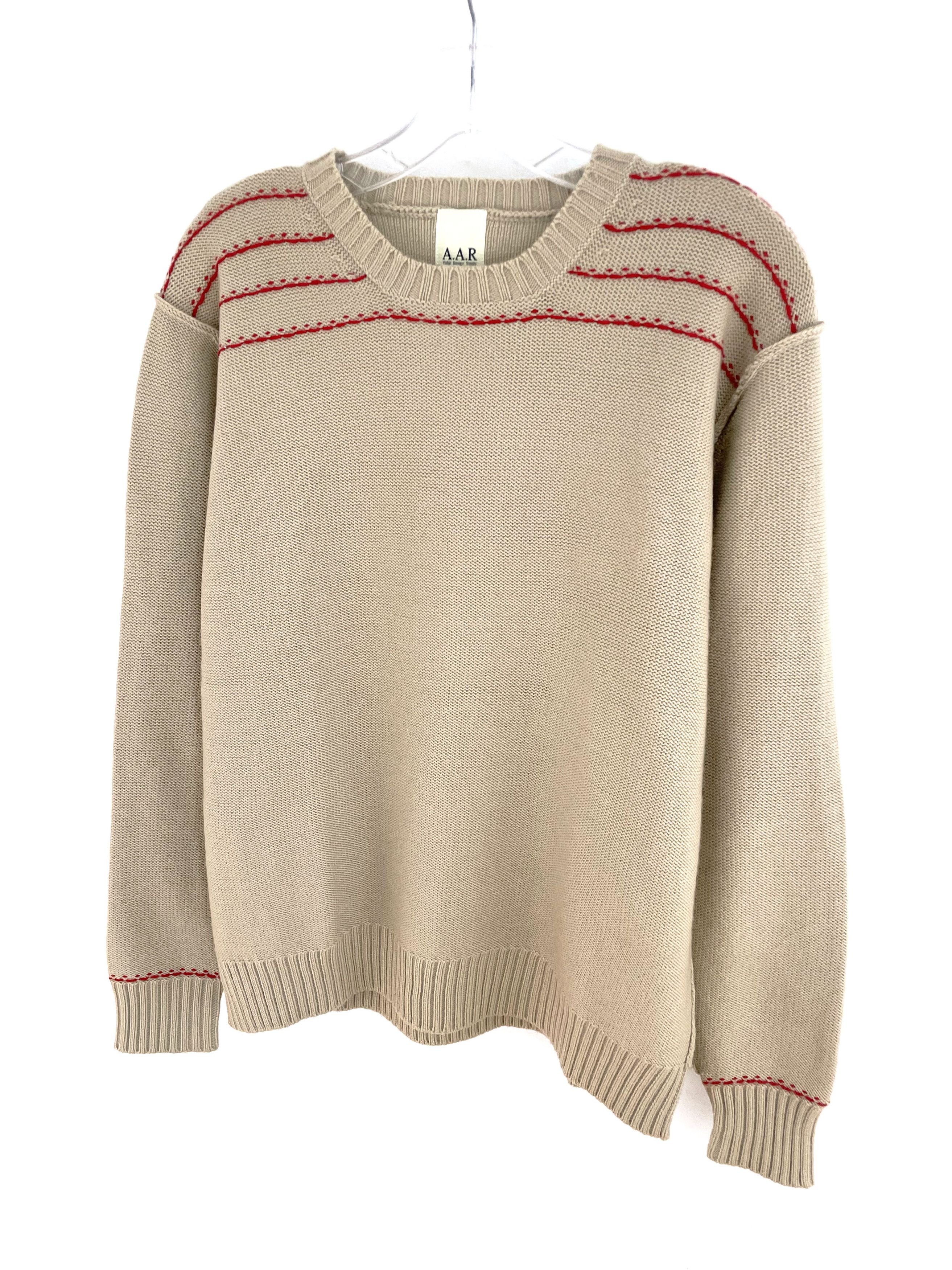Yohji Yamamoto Against All Risks Contrast Stitch Sweater Size US XL / EU 56 / 4 - 2 Thumbnail