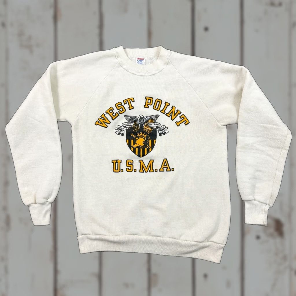 Jerzees VINTAGE Jerzees US Military Sweatshirt Mens Adults M White Navy Marine USMC Academy Jerzees USA Crew Neck Long Sleeve Fleece Graphic Print Pullover Size US M / EU 48-50 / 2 - 1 Thumbnail