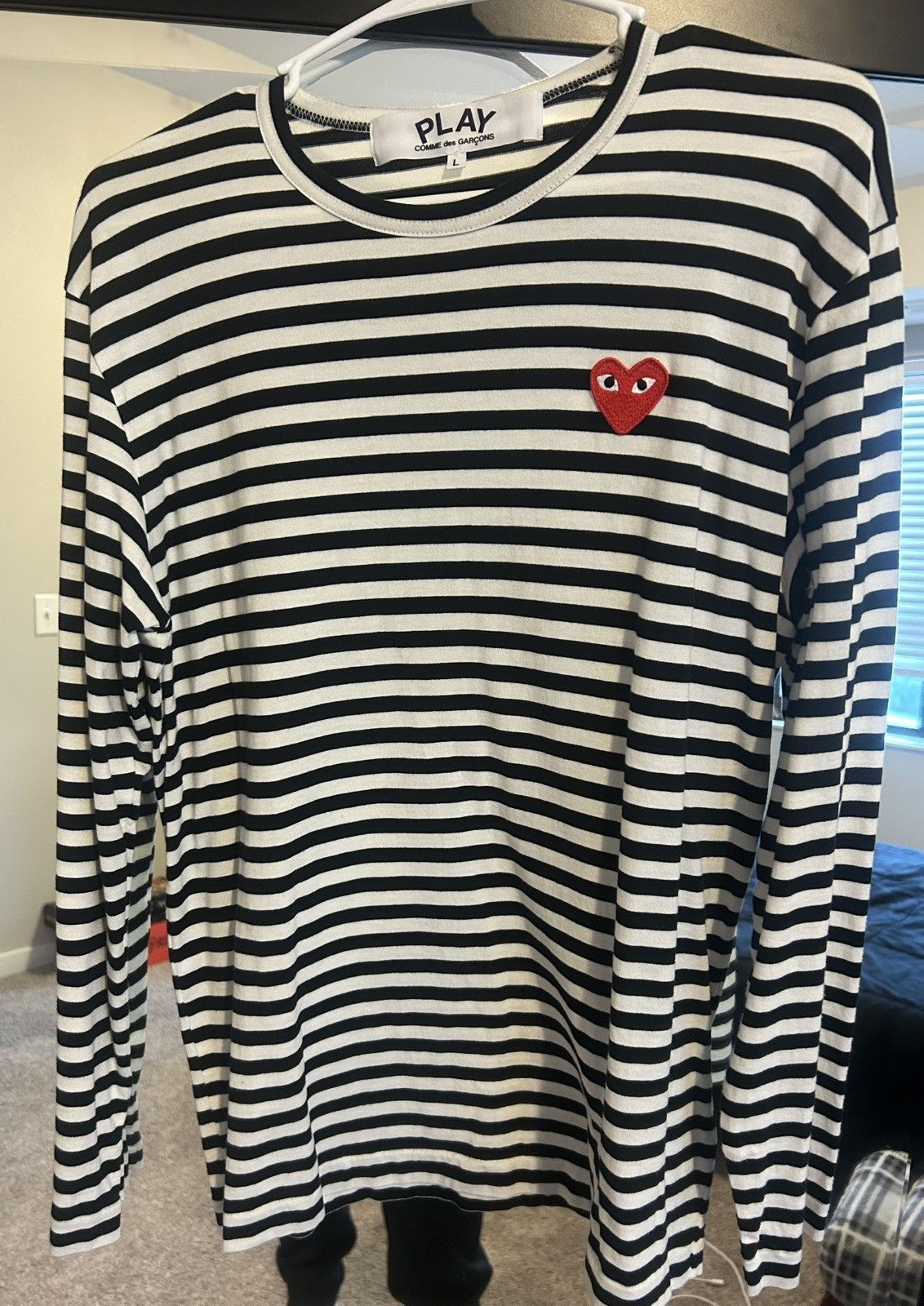 Comme des Garcons PLAY L/S Classic Striped Tee
