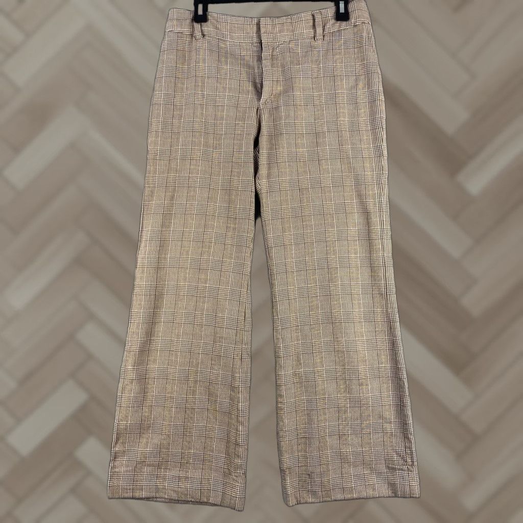 Gap VINTAGE Gap Womens Wide Leg Pants Size 8 Brown Solid Cotton Casual Clothing Women's Size 30" / US 8 / IT 44 - 1 Thumbnail