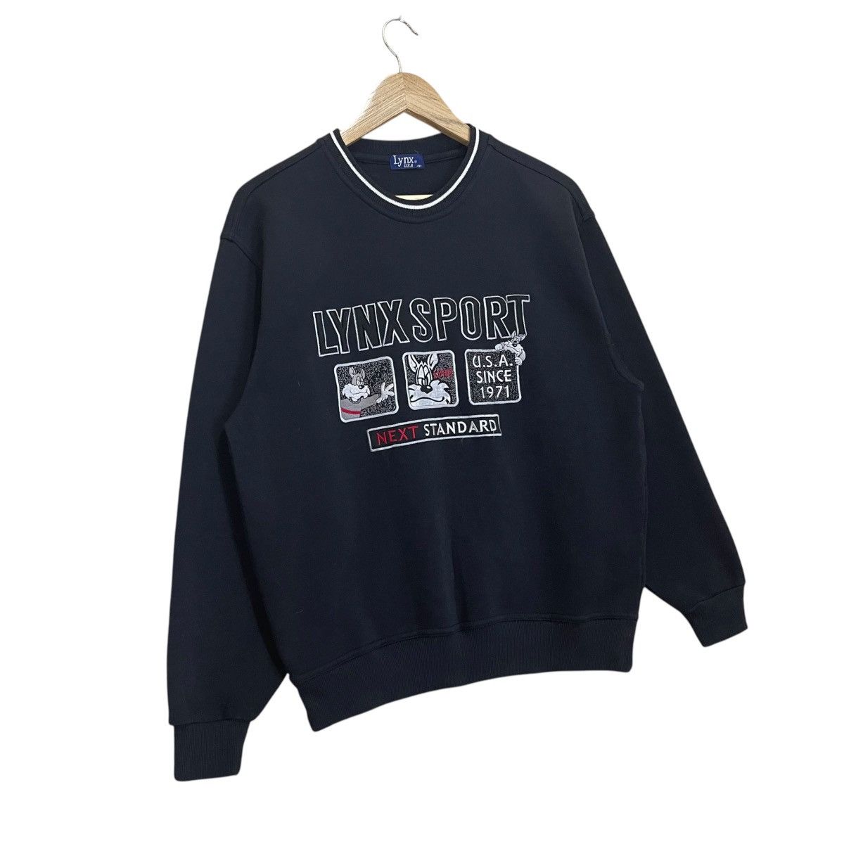 Japanese Brand Vintage 90s LYNX Sports Big Logo Crewneck Sweatshirt Size US M / EU 48-50 / 2 - 2 Thumbnail