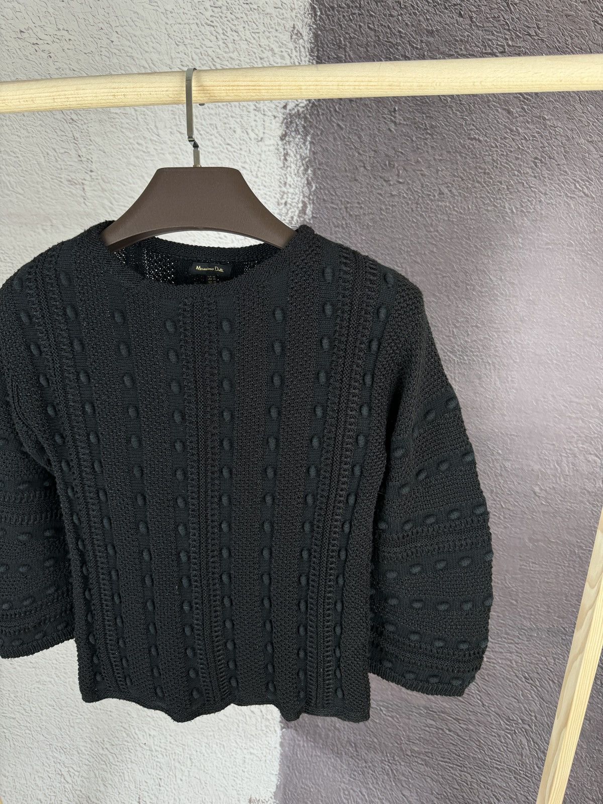 Massimo Dutti Massimo Dutti black wide sleeve knitted sweater Size XS / US 0-2 / IT 36-38 - 4 Thumbnail