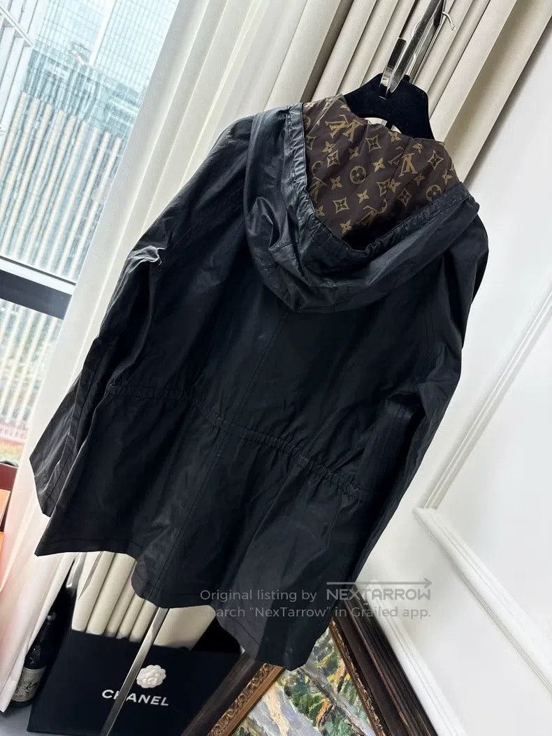 Louis Vuitton Louis Vuitton Black zip-up print logo hooded long sleeve p Size XXS / US 00 / IT 34 - 2 Thumbnail