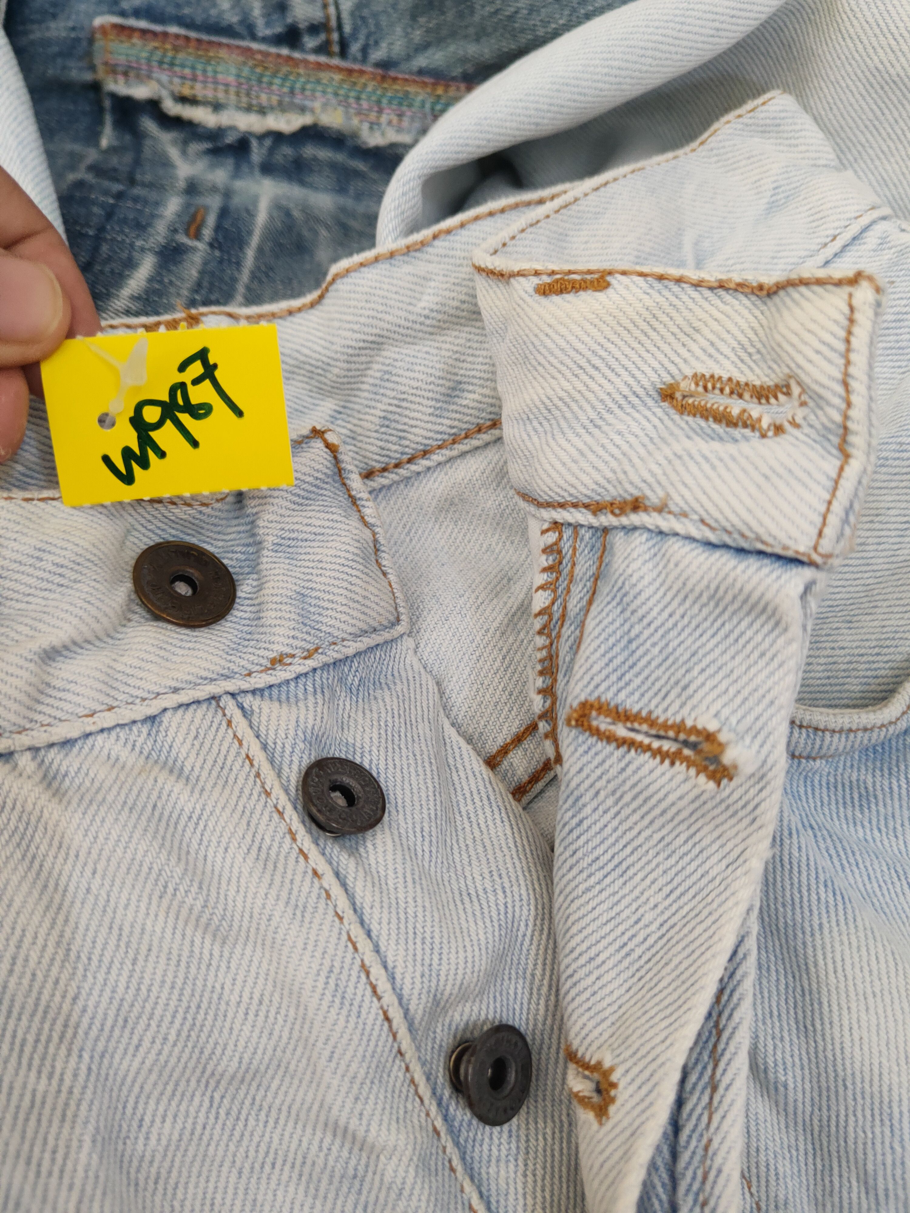 Vintage Liberto made in italy faded denim Ripped Jeans #W1987 Size US 27 - 16 Thumbnail