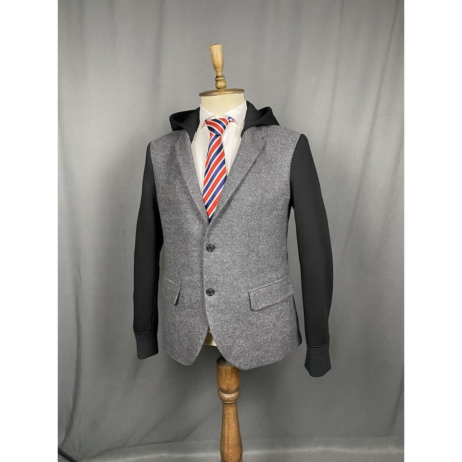Neil Barrett Neil Barett Men's Gray Hooded Blazer Jacket Size 50 Size US M / EU 48-50 / 2 - 3 Thumbnail