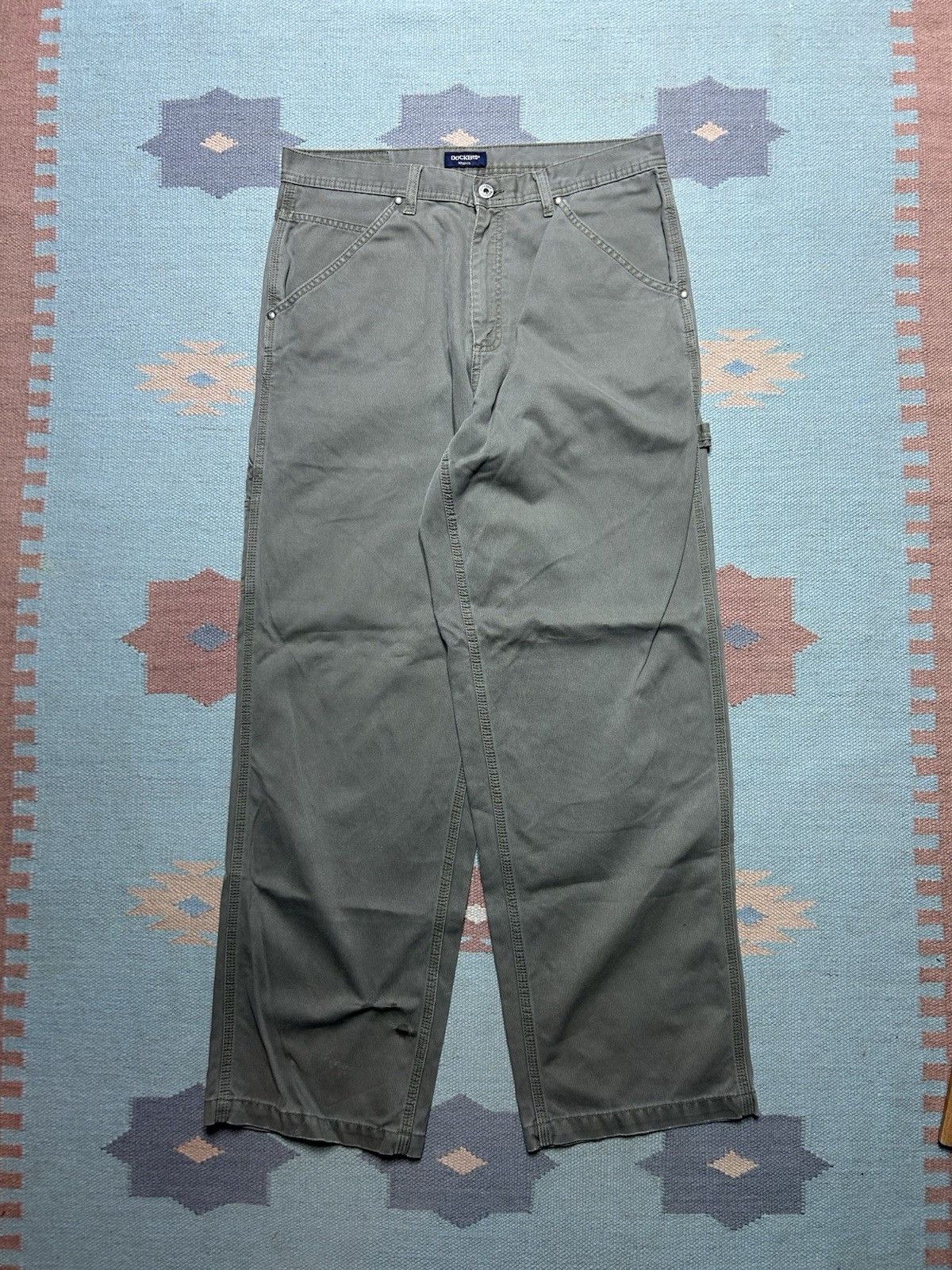 Vintage Vtg dockers carpenter pants pique micro corduroy work 33x32 Size US 33 - 5 Thumbnail