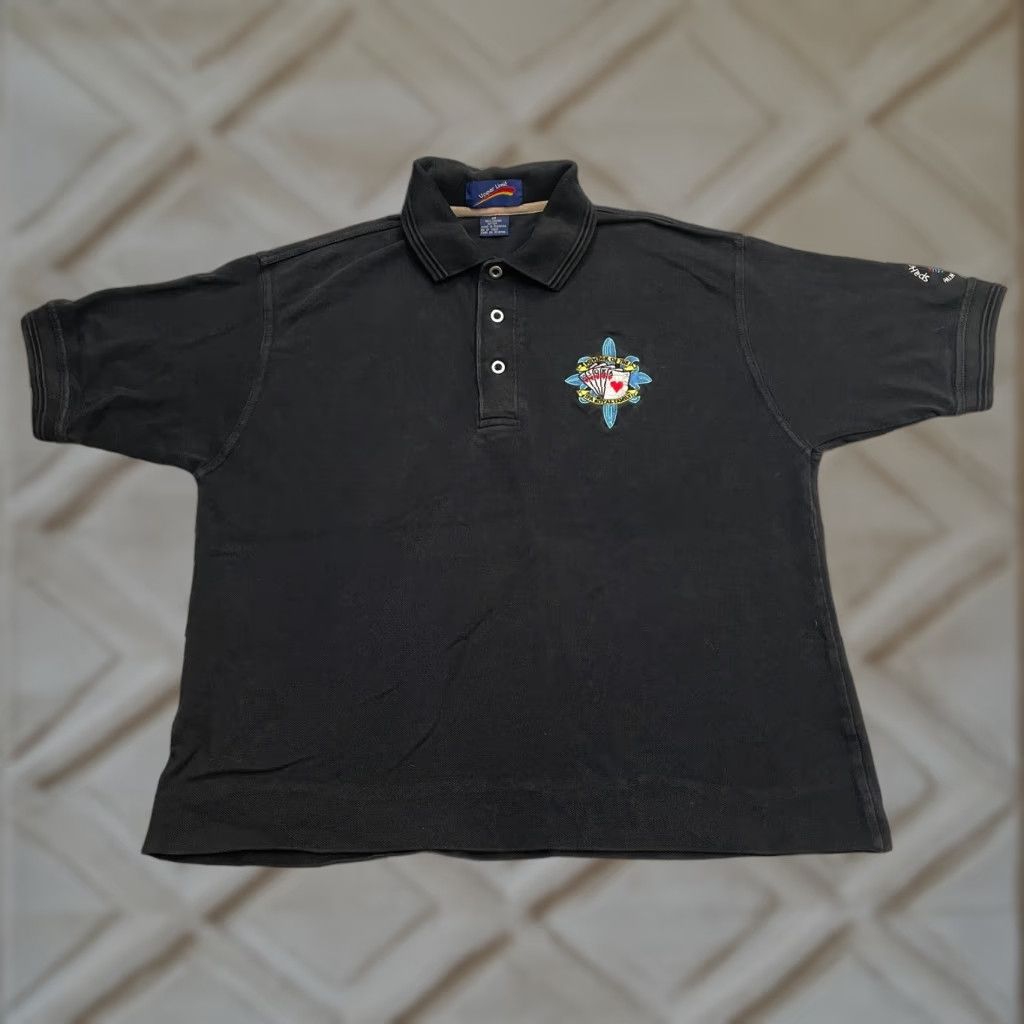 Vintage VINTAGE Upper Limit Polo Shirt Womens M Black Cotton Embroidered Casual Top Size M / US 6-8 / IT 42-44 - 1 Thumbnail