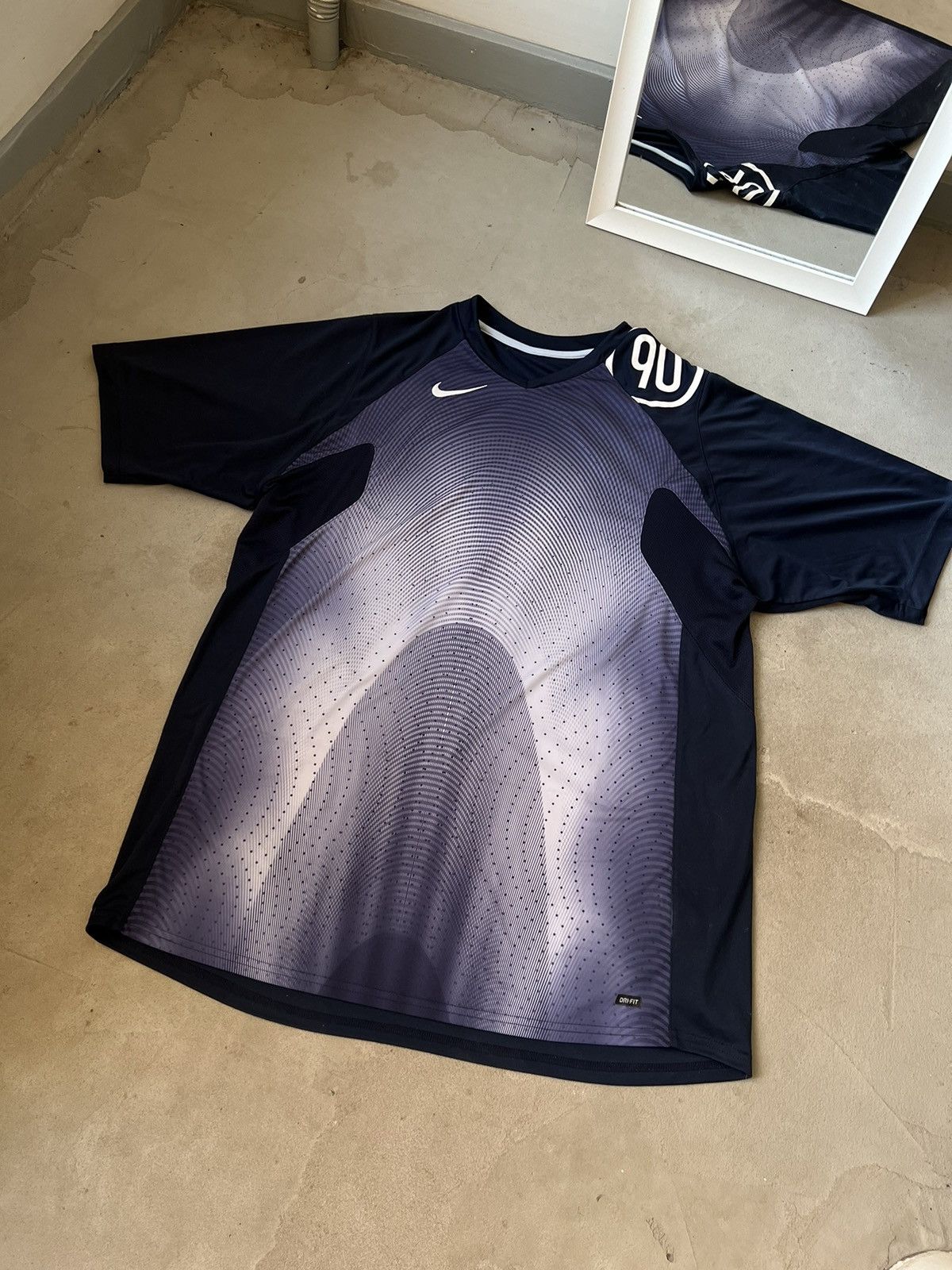 Nike × Vintage Vintage Nike Jersey oversize t-shirt Nike 90s Size US XL / EU 56 / 4 - 2 Thumbnail