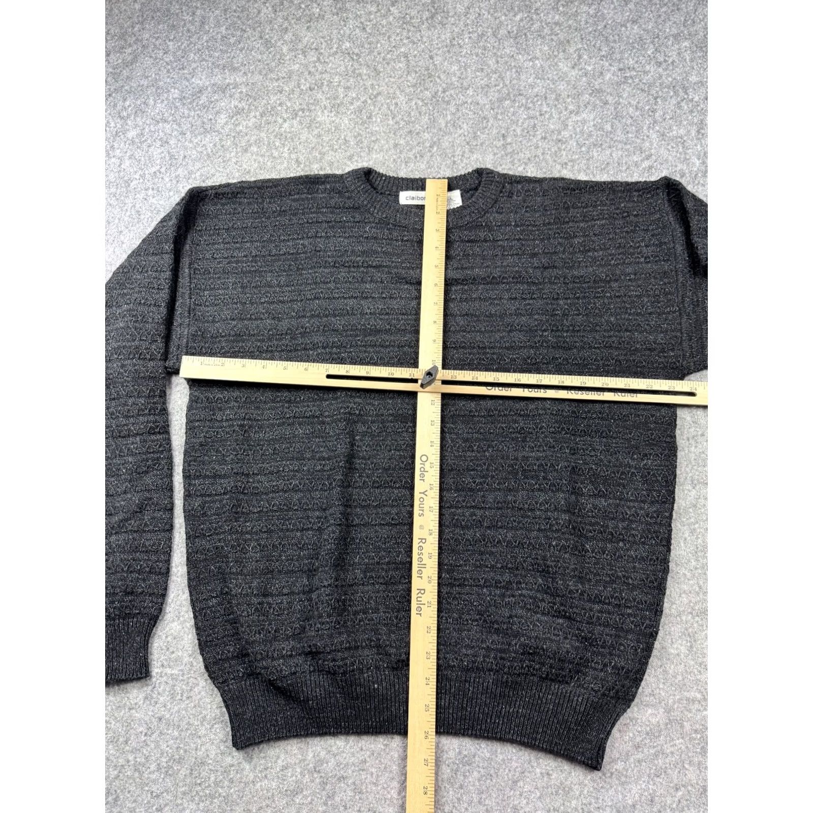 Liz Claiborne VINTAGE Claiborne Sweater Mens Large Crewneck Textured Pullover Knit Pullover USA Size US L / EU 52-54 / 3 - 7 Thumbnail