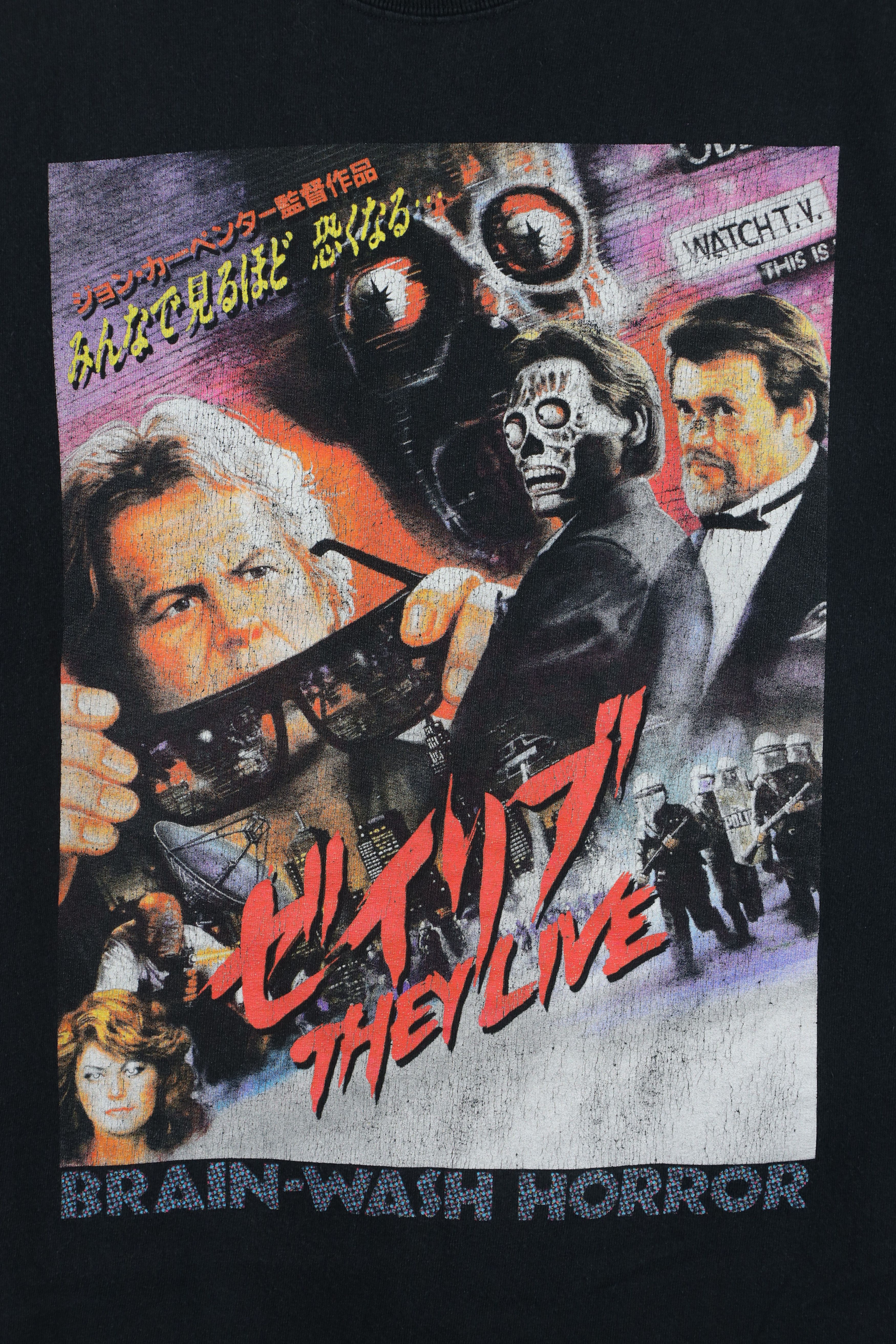 Vintage Vintage Streetwear They Live Brain Wash Horror Movie T-Shirt Size US L / EU 52-54 / 3 - 4 Thumbnail