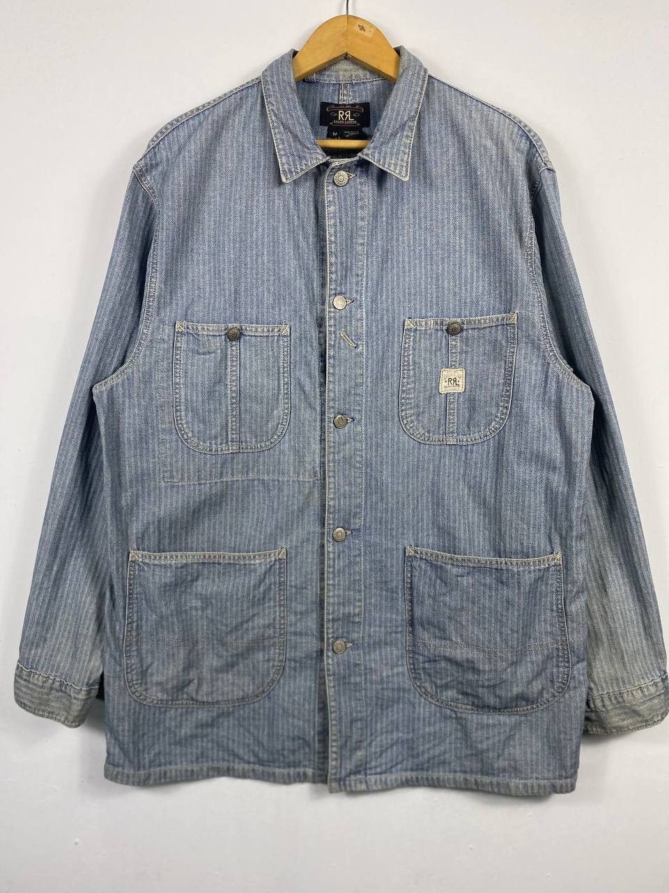 RRL Ralph Lauren vintage rrl ralph lauren herringbone denim jacket Size US XXL / EU 58 / 5 - 1 Thumbnail