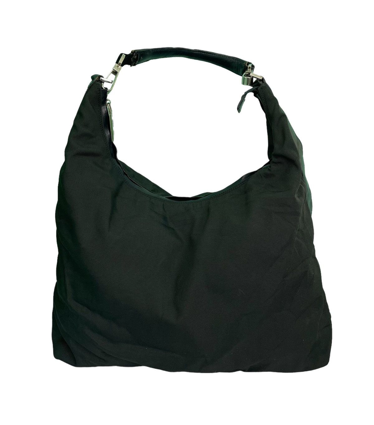 Gucci GUCCI hobo bag canvas trim with leather top handle bag Size ONE SIZE - 4 Thumbnail