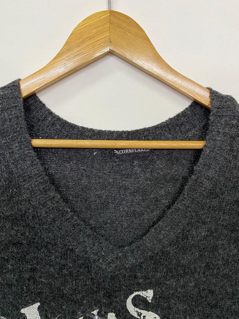 Japanese Brand Distressed Knit Top Cornflake V Neck Punk Style T-Shirt Size M / US 6-8 / IT 42-44 - 10 Thumbnail