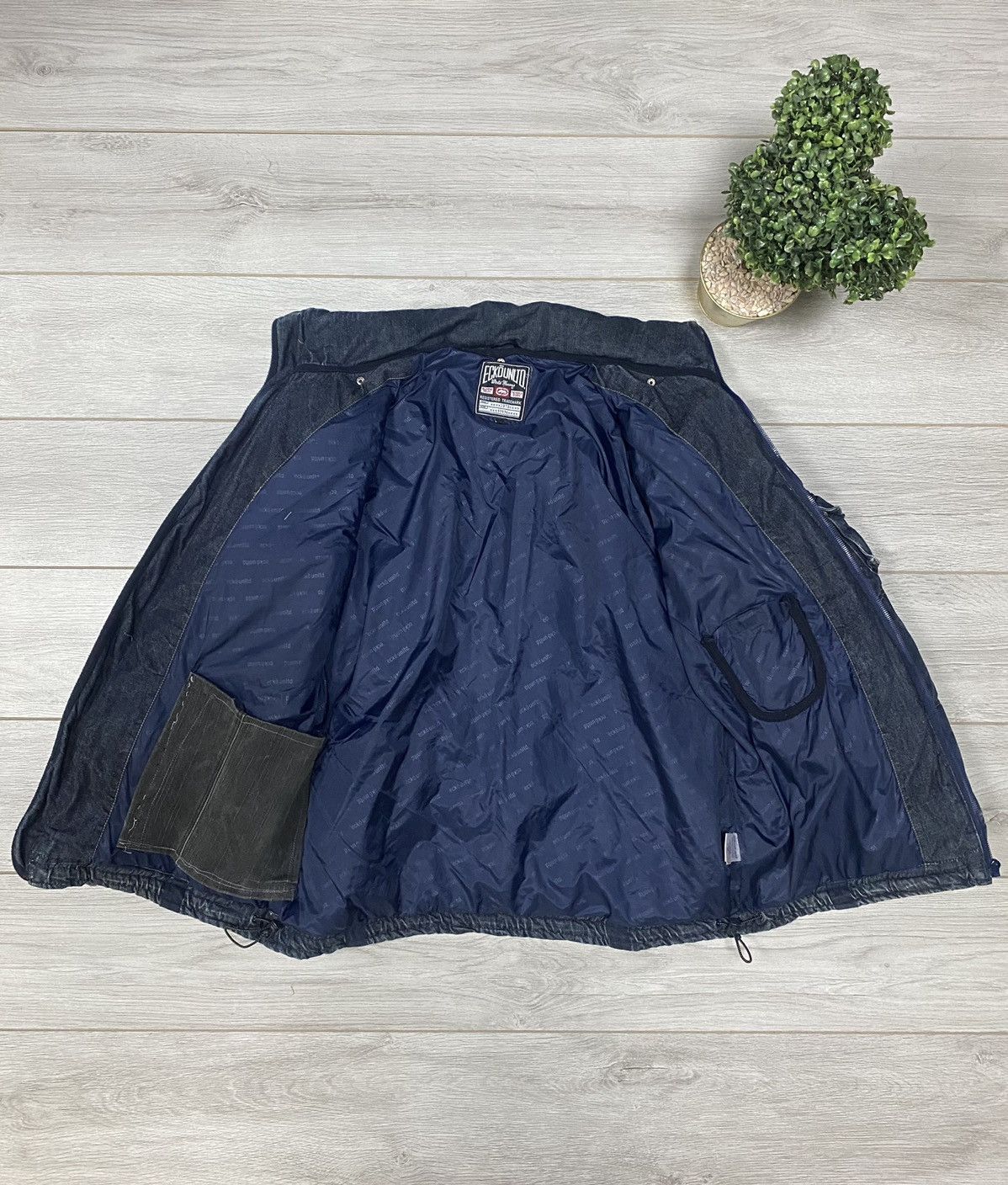 Ecko Unltd. Ecko Unltd Y2K vintage denim puffer down jacket size L Size US L / EU 52-54 / 3 - 3 Thumbnail
