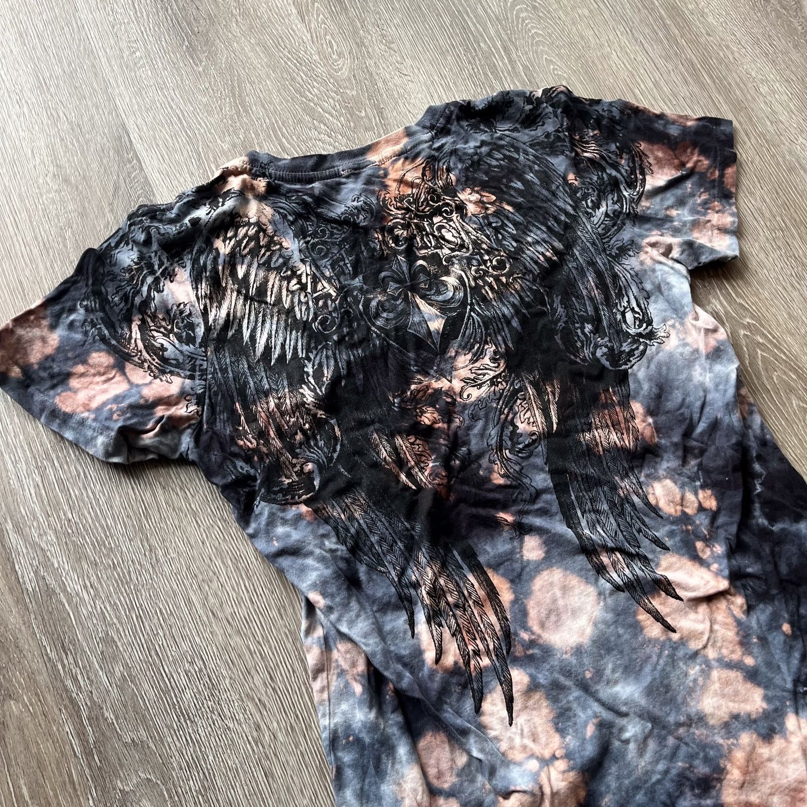 Affliction NWT AFFLICITION Live Fast Wmns Bleach Distressed Braid AOP Size M / US 6-8 / IT 42-44 - 5 Thumbnail