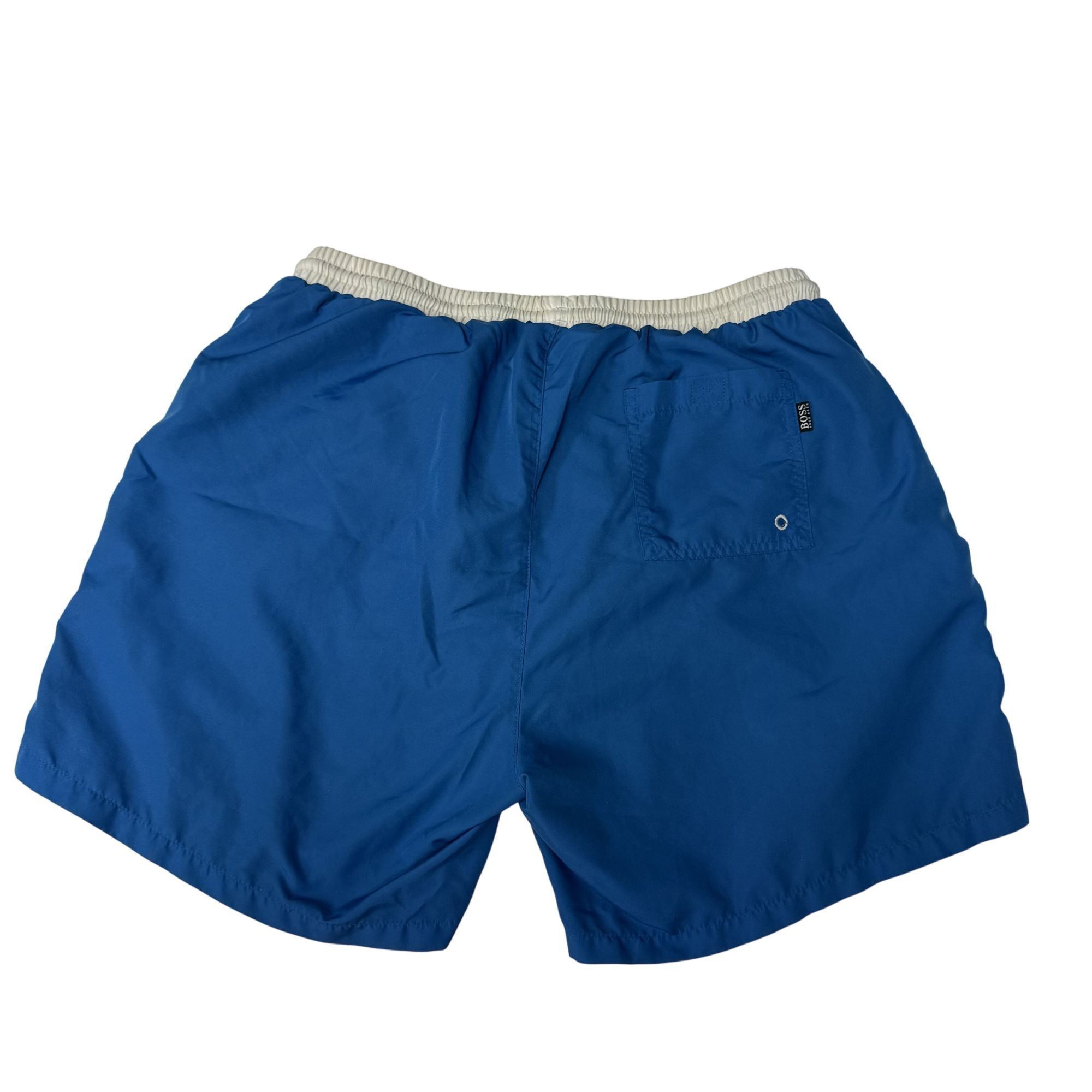 Hugo Boss Hugo Boss Blue Swim TRUNKS Spell Out Logo Athletic Shorts Size US 32 / EU 48 - 3 Thumbnail