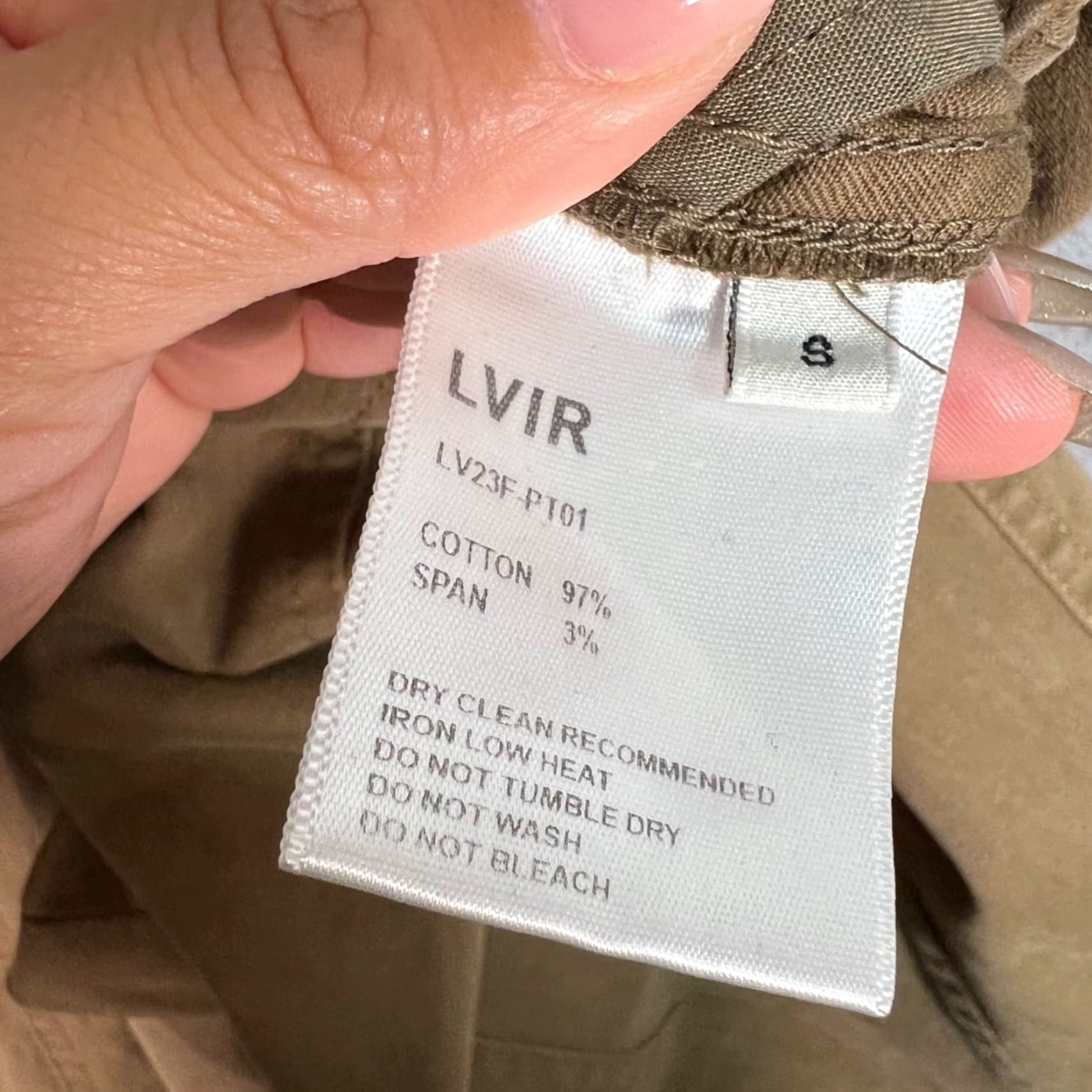 Vintage VINTAGE LVIR LA Project Womens Khaki High-Waisted Wide-Leg Cotton Blend Pants Size Small Size 28" / US 6 / IT 42 - 4 Thumbnail